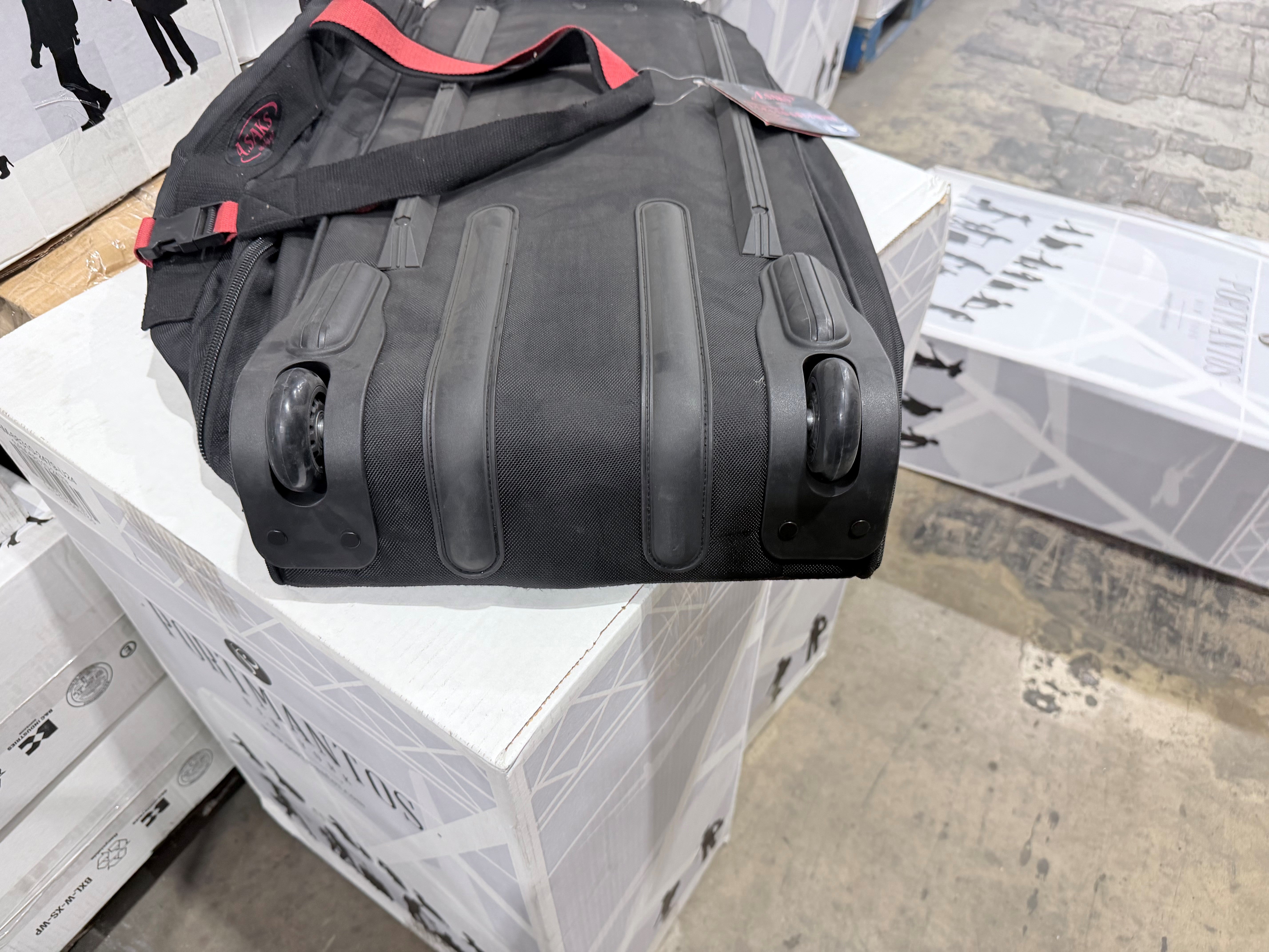 A.SAKS Luggage Lightweight Rolling Trolley Duffel with Wheels U2