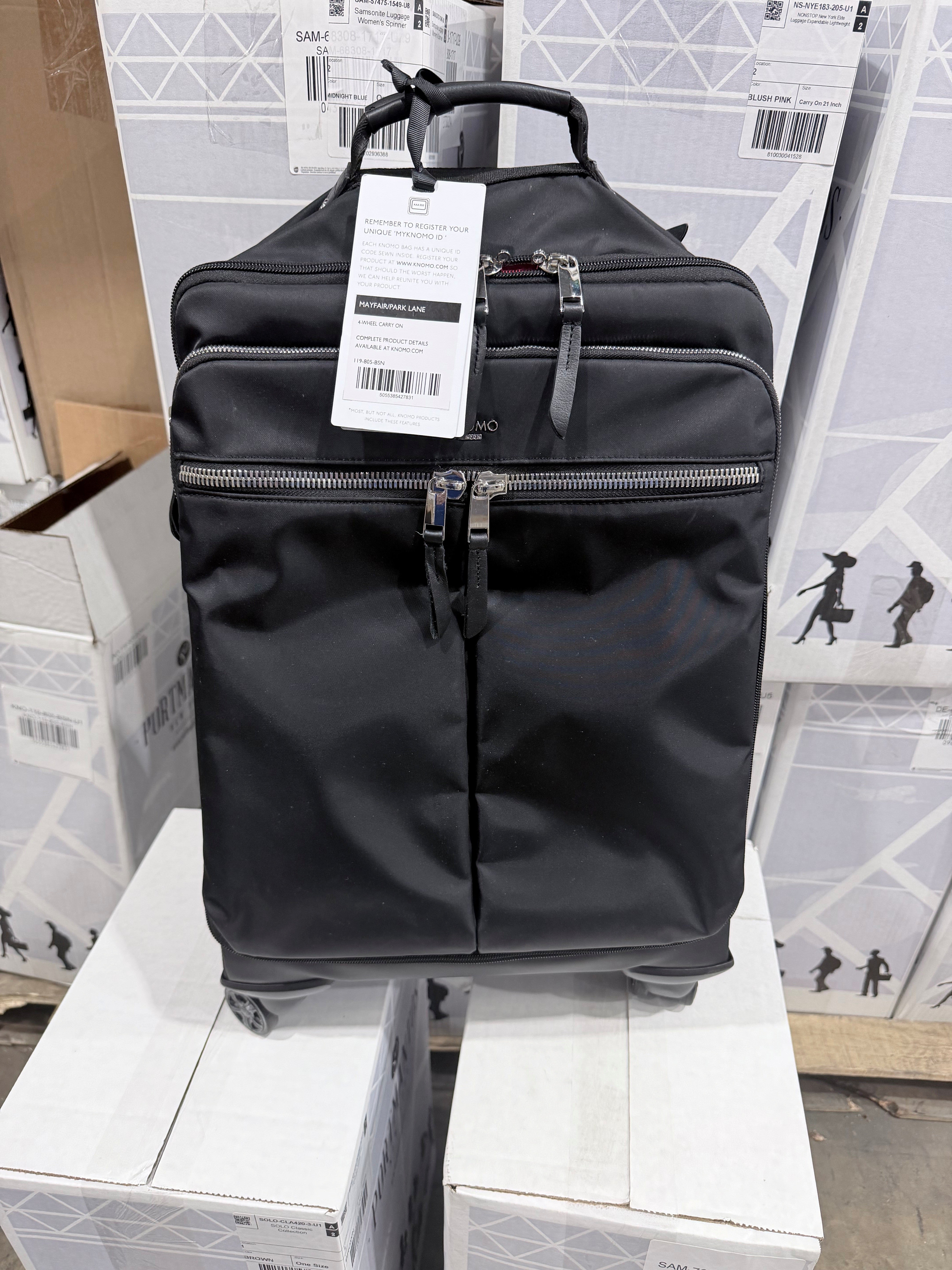 Knomo London Parklane 4-Wheel Carry-On Black One Size U1