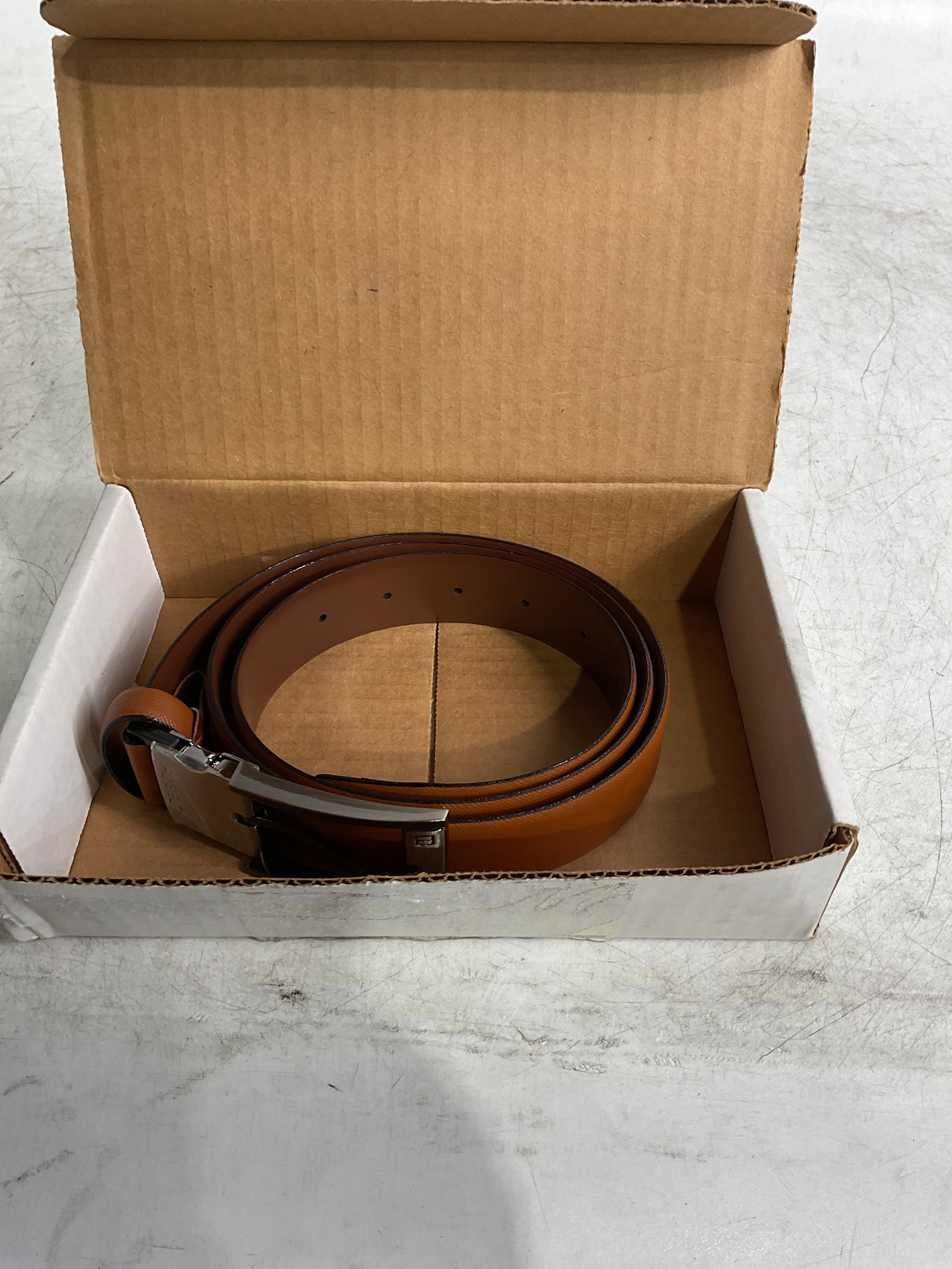 Flybelt by Roma Industries Business Class Reptile Embossed Leather Belt (32US / 85EU, Cognac) Cognac 32US / 85EU U1