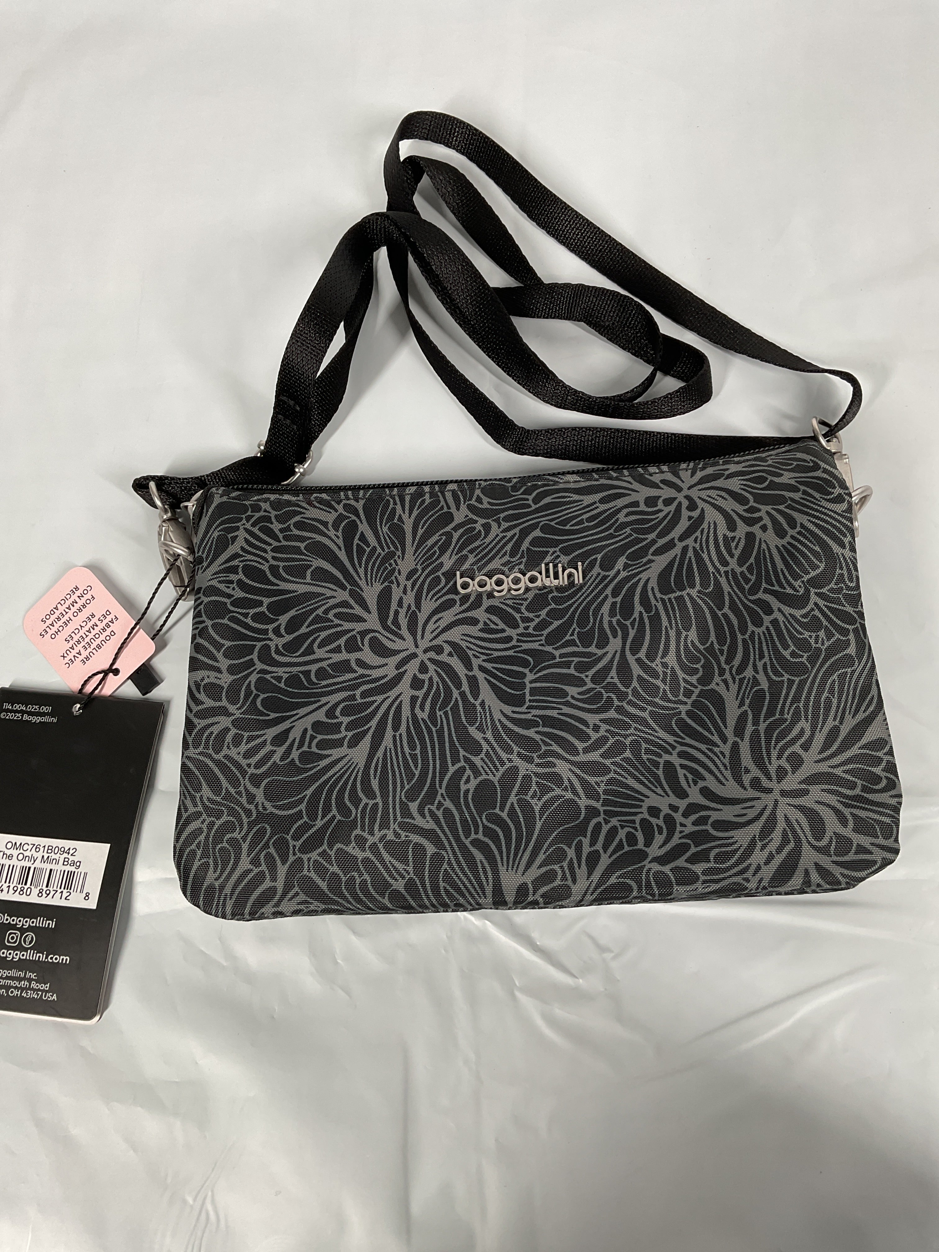 Baggallini The Only Mini Bag ( Midnight Blossom , One Size ) Midnight Blossom One Size U1