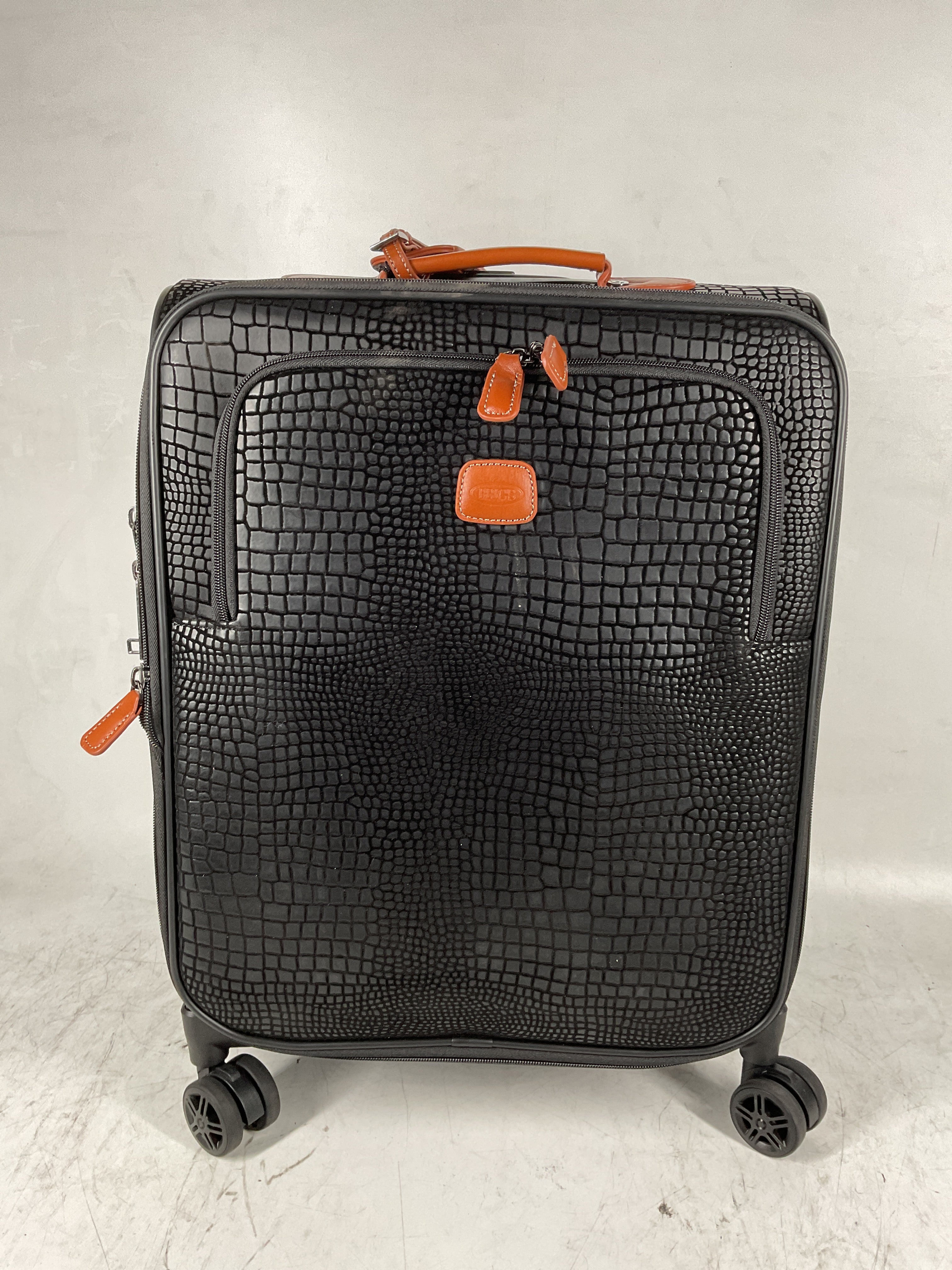 Bric's MY SAFARI 21" EXPANDABLE SPINNER - 001 BLACK BLACK/COGNAC 21 Inch Expandable U1