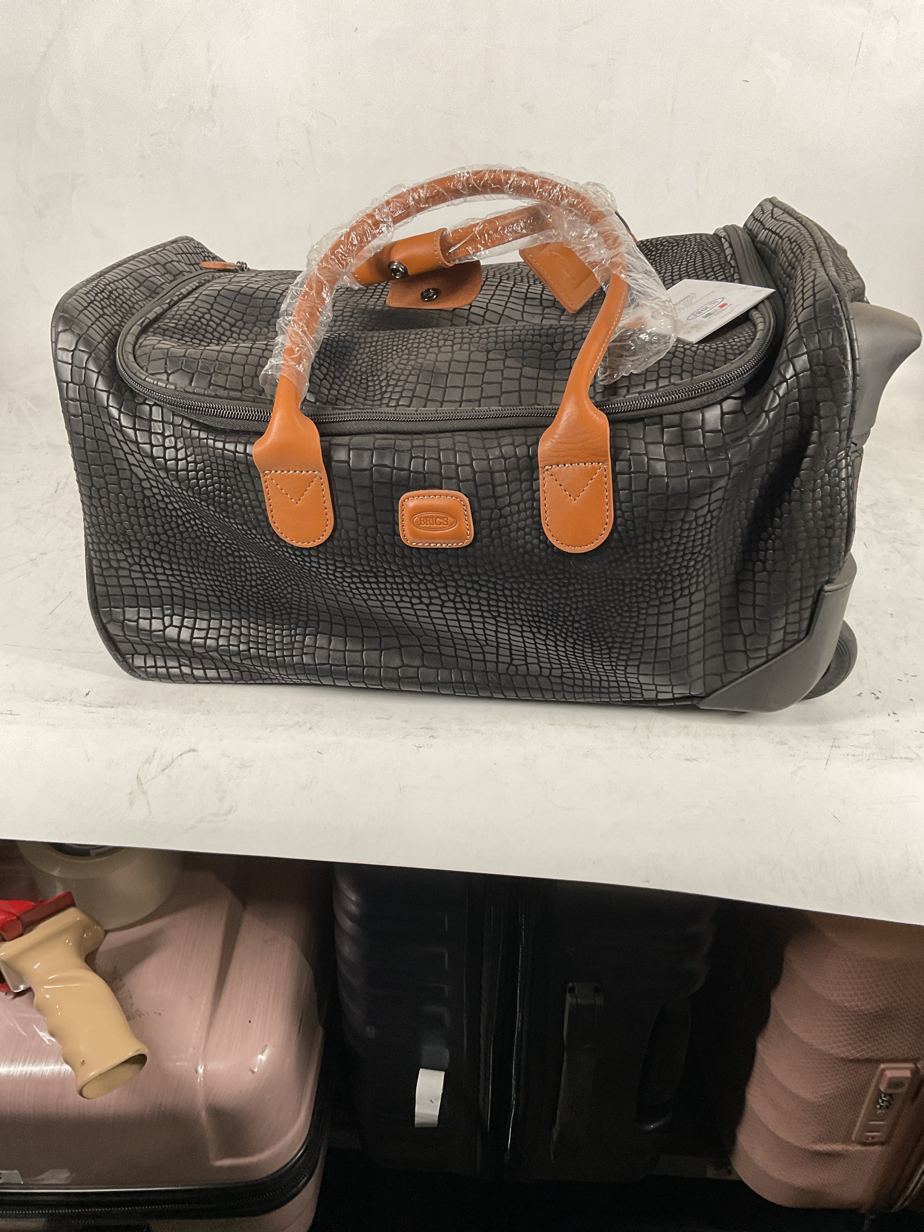 Bric's My Safari 21" Rolling Duffle - 001 Black One_Size BLACK/COGNAC One_Size U1