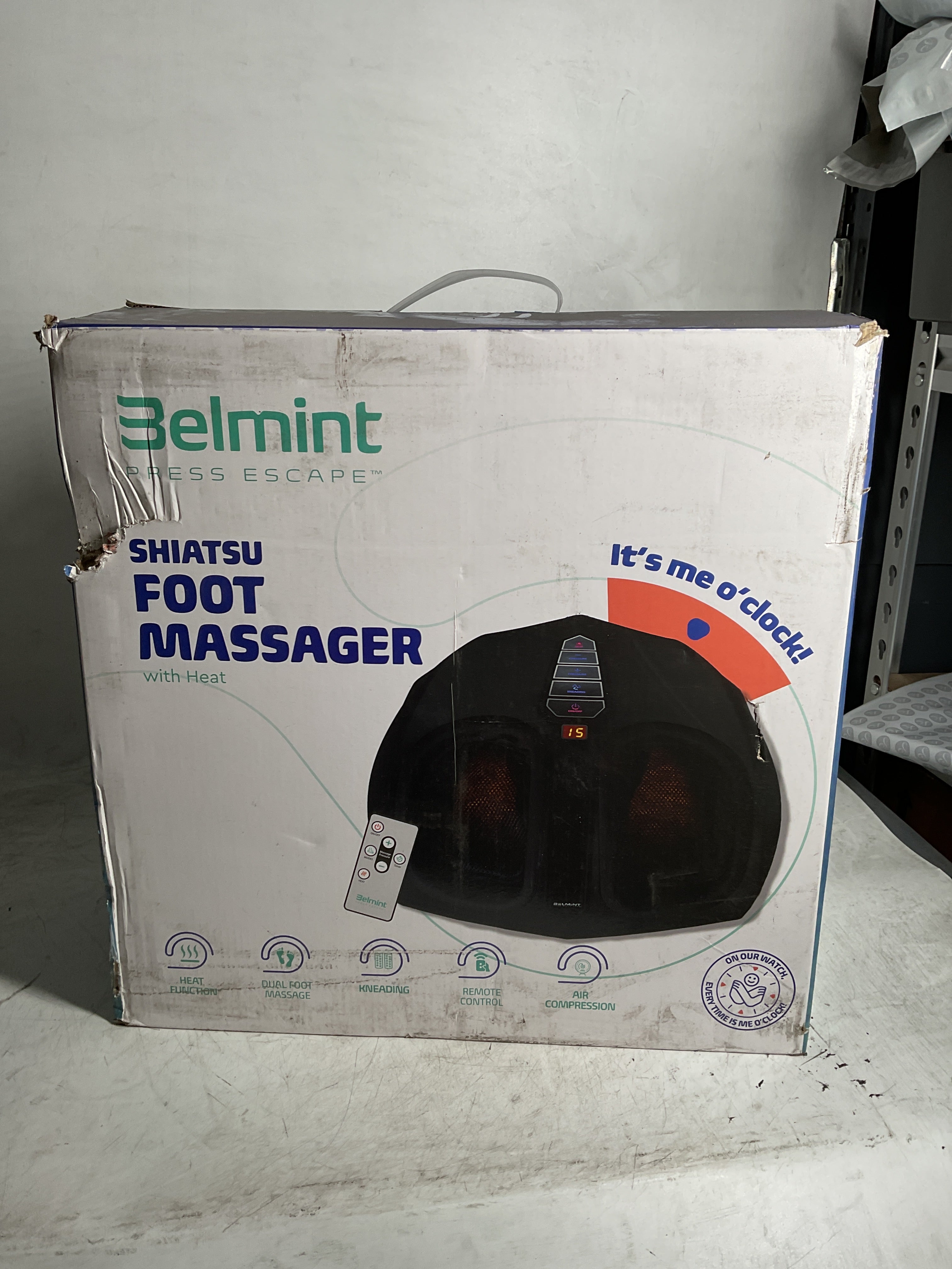 Belmint Foot Massager Machine - Shiatsu Foot Massager with Heat, Deep-Kneading Foot Massager for Plantar Fasciitis, Neuropathy - Unique Gifts for Him Her/Women & Men, Fathers Day Gift Idea Black  U4