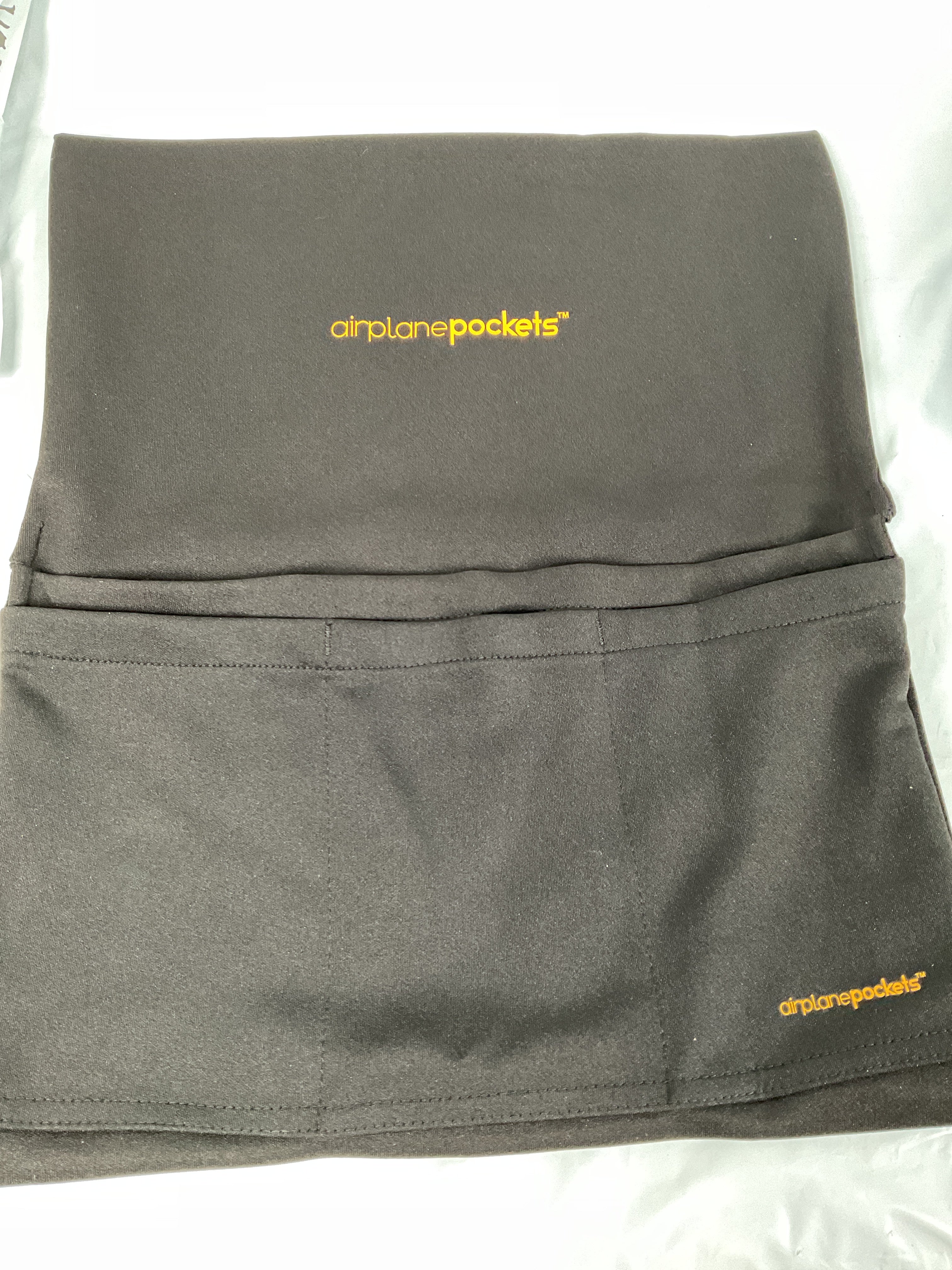 Airplane Pockets - Airplane Accessories - Plane Travel Essentials - Travel Organizer - Seat Storage Organizer - Air Travel Essentials - Seatback Organizer - International Travel Accessories Must Haves Black  U4