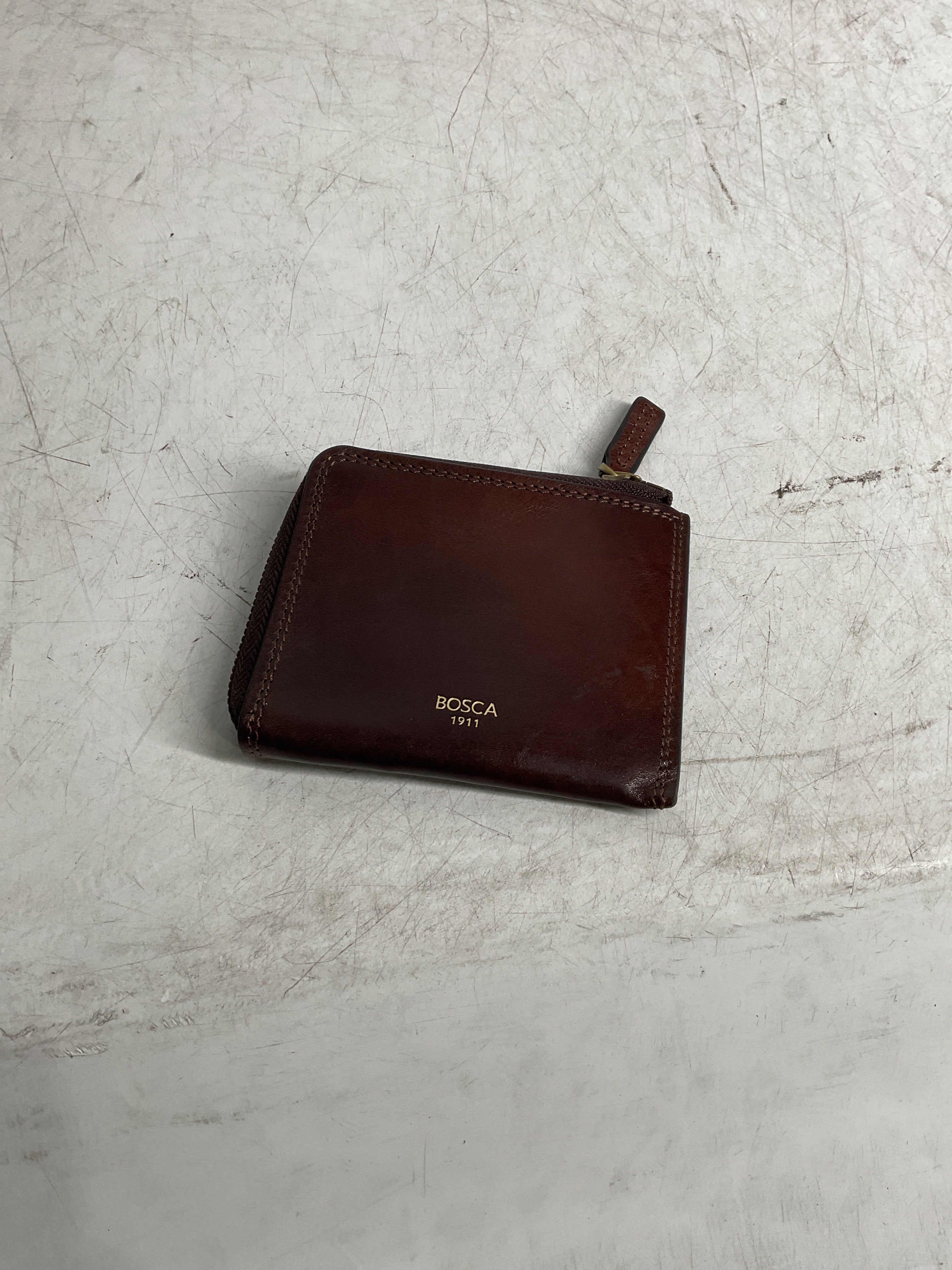 Bosca Dolce Zip Wallet - Euro Size - Rfid ( Amber , One Size ) Amber One Size U3