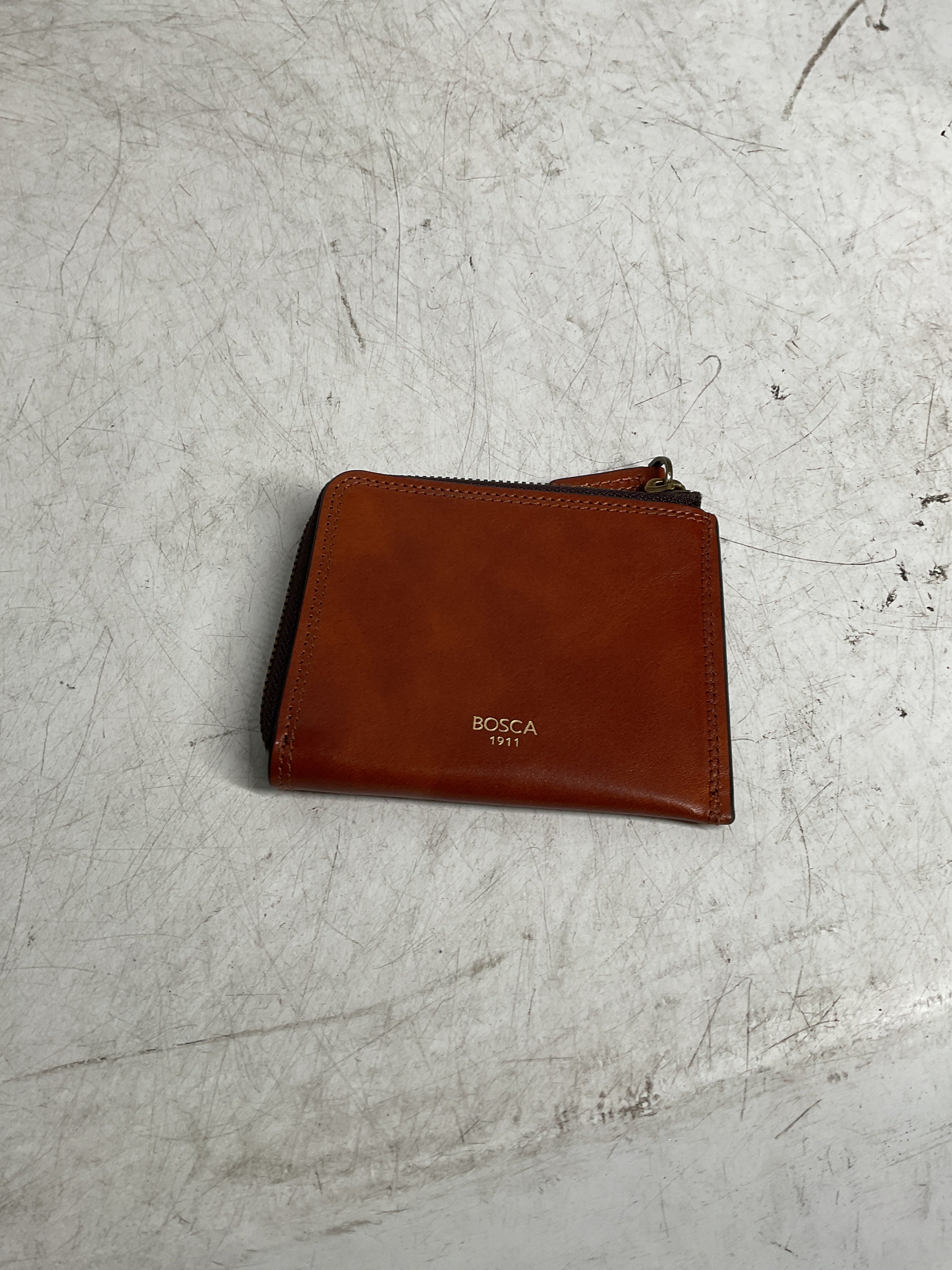 Bosca Dolce Zip Wallet - Euro Size - Rfid ( Amber , One Size ) Amber One Size U4