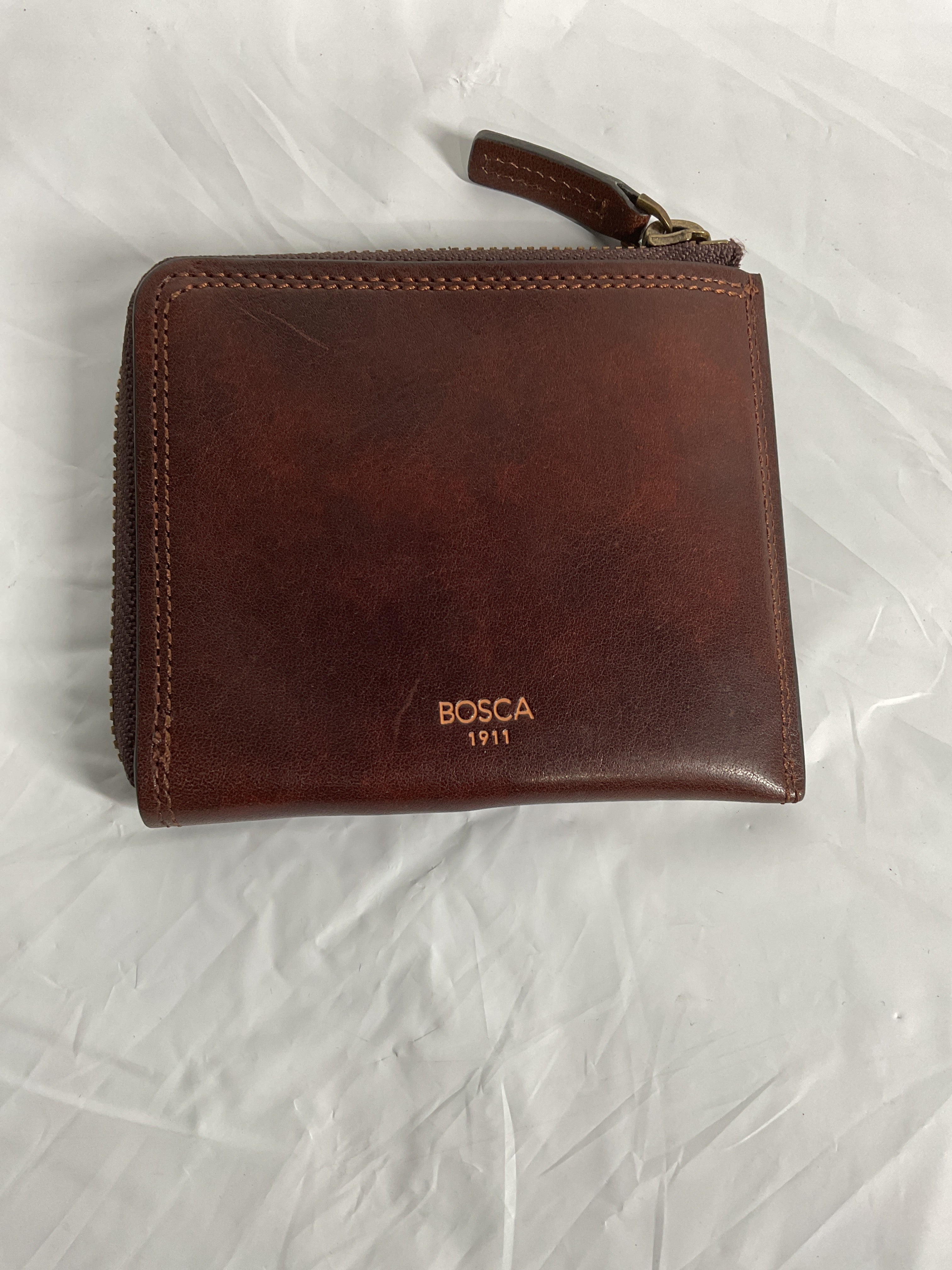 Bosca Dolce Zip Wallet - Euro Size - Rfid ( Dark Brown , One Size ) Dark Brown One Size U1
