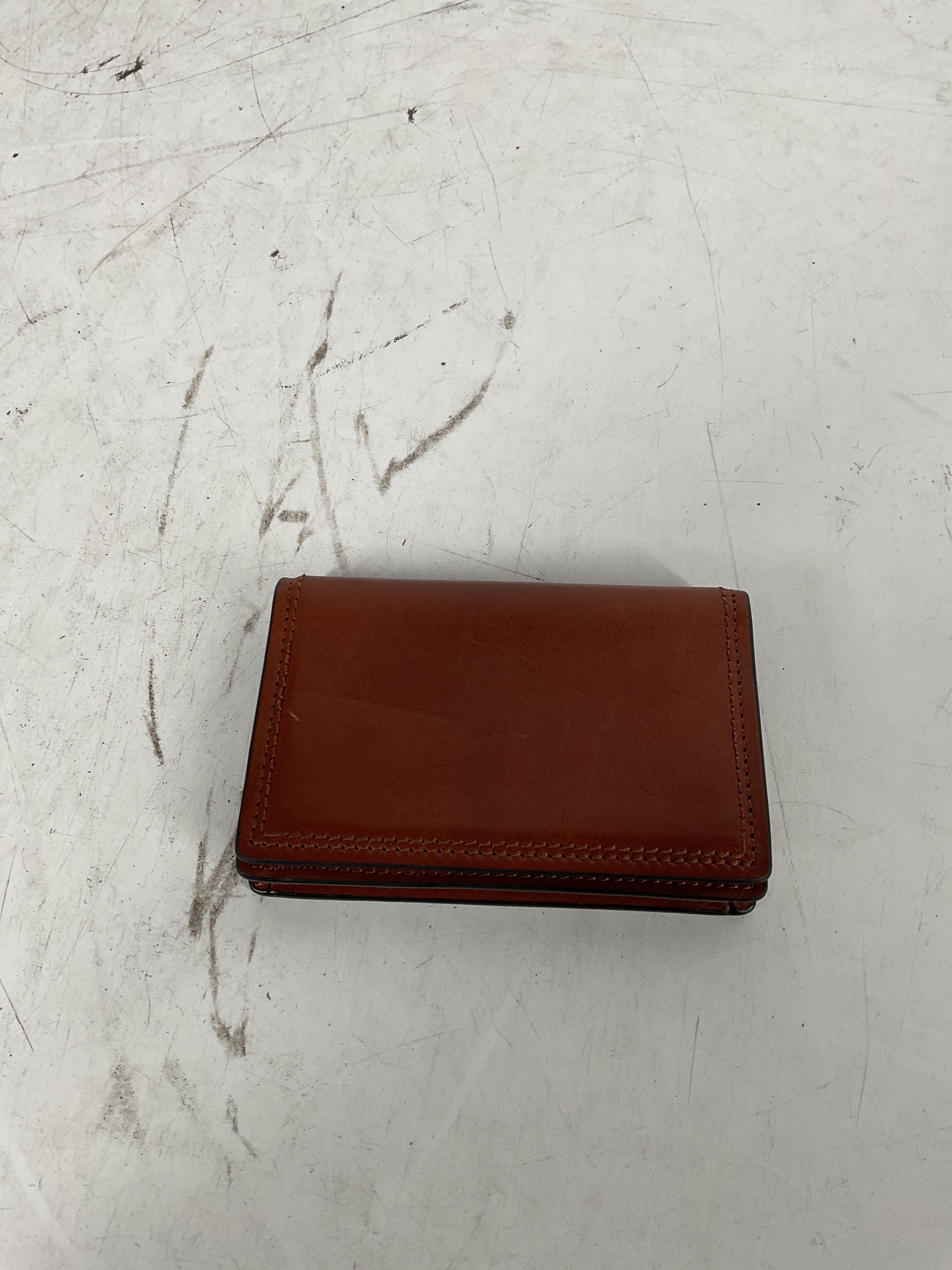 Bosca Mens Dolce Collection - Full Gusset Two-Pocket Card Case w/ I.D. Amber One Size U2