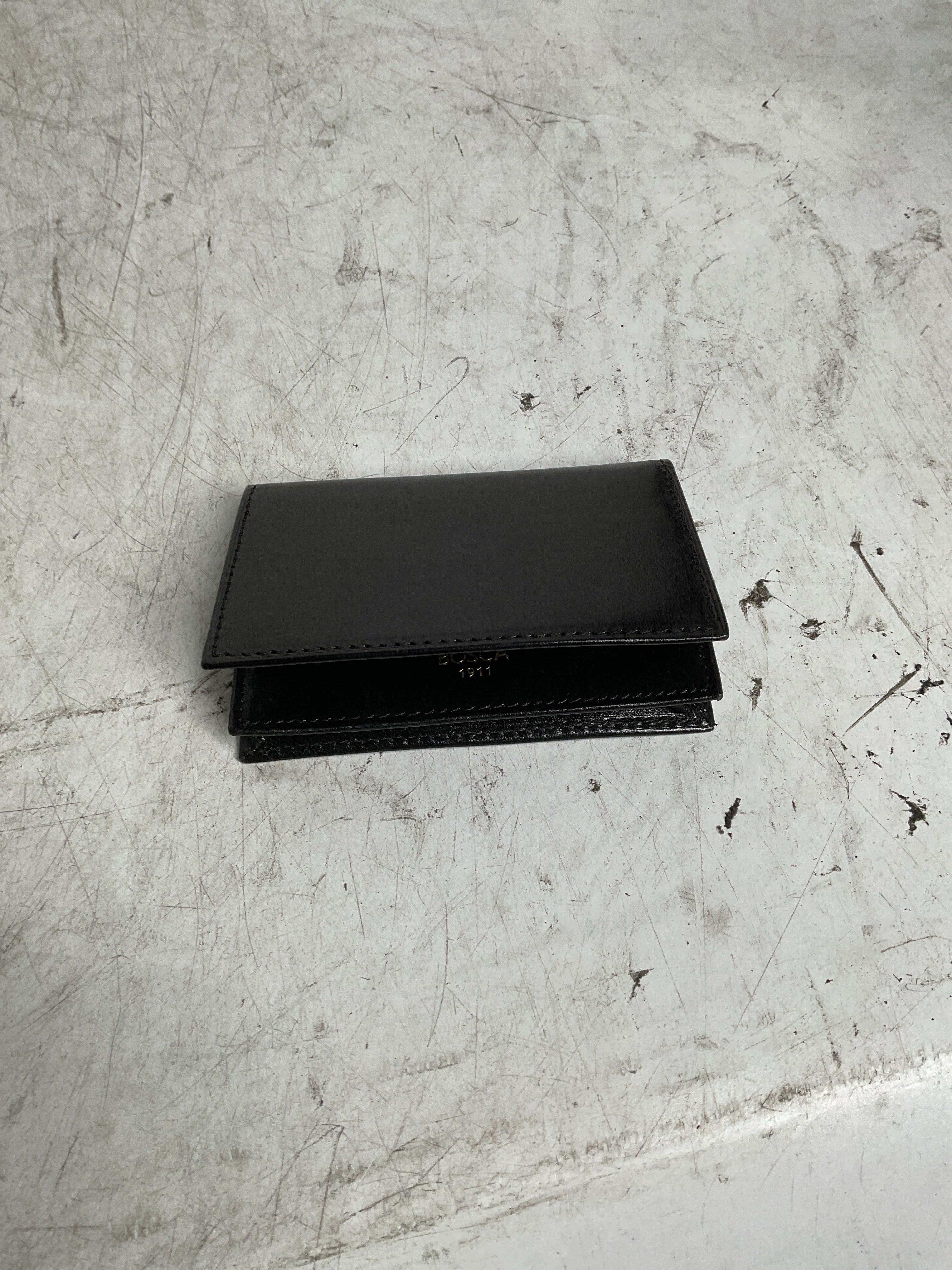 Bosca Men's Wallet, Old Leather Full Gusset 2-Pocket Card Case Wallet with I.D. Window ( Black , One Size ) Black One Size U3