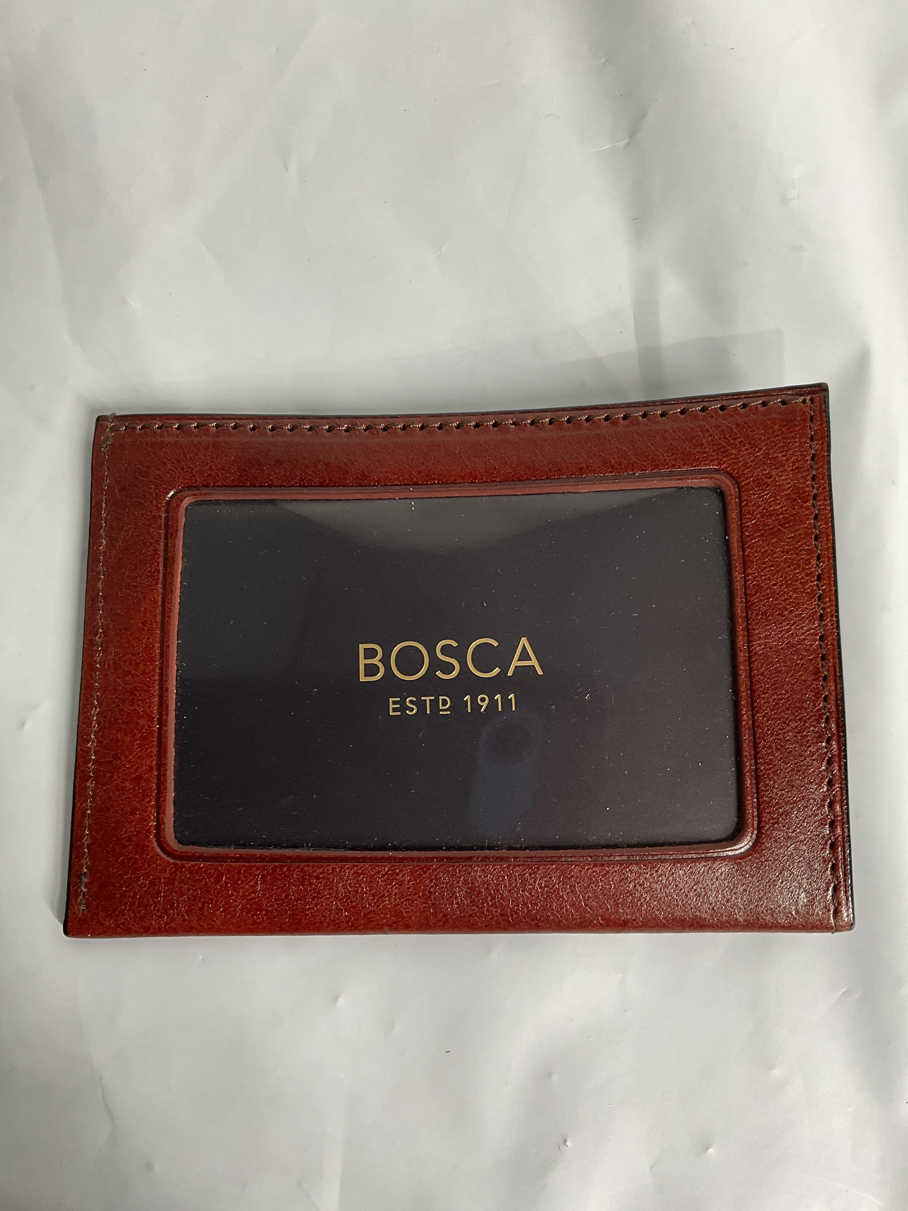 Bosca Men's Washed Collection Weekend Wallet Coin or Card Case ( Dark Brown , One Size ) Dark Brown One Size U1