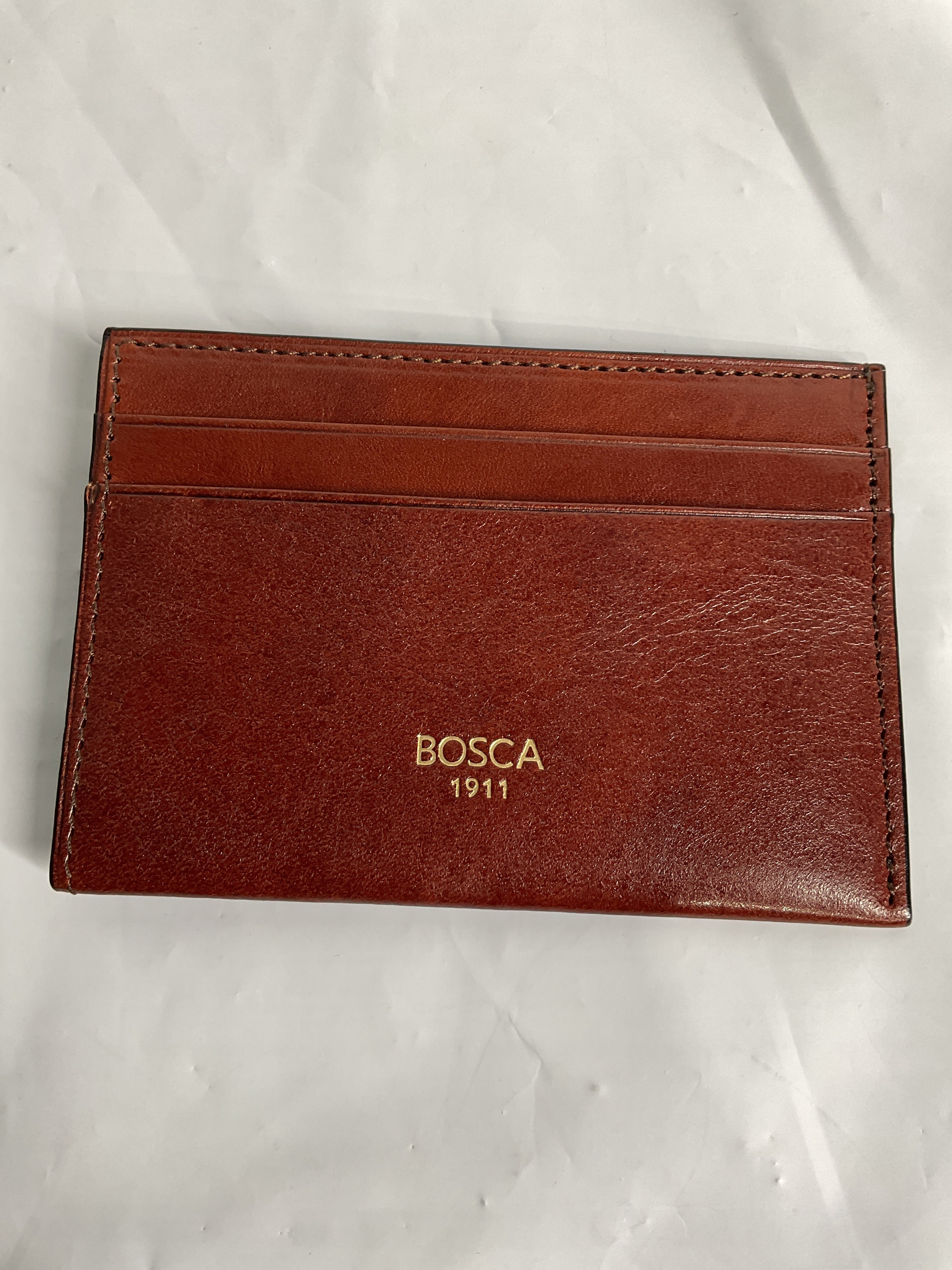 Bosca Men's Washed Collection Weekend Wallet Coin or Card Case ( Dark Brown , One Size ) Dark Brown One Size U1