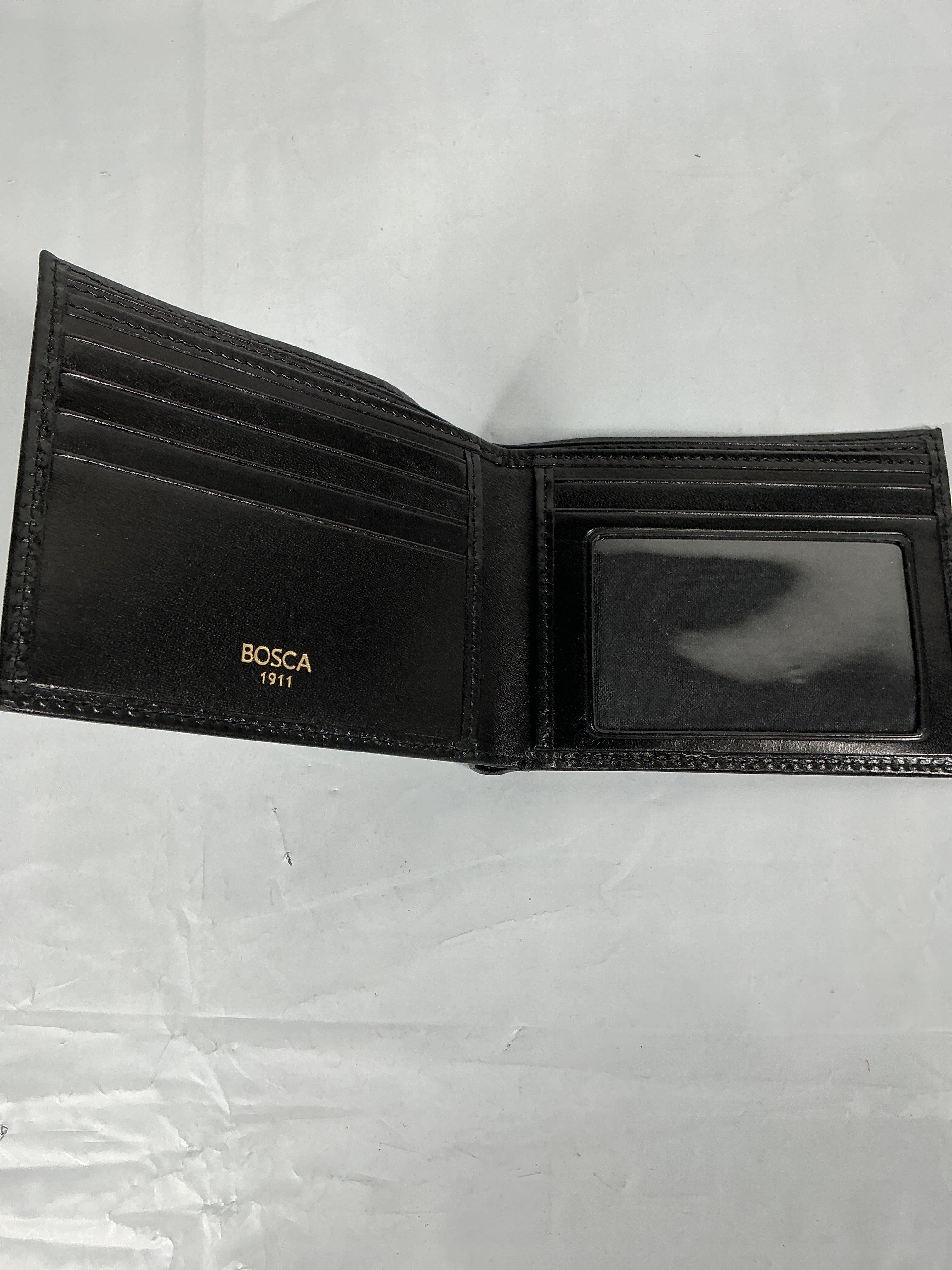 Bosca Men’s Wallet, Nappa Vitello Leather Executive I.D. Wallet with RFID Blocking ( Black , One Size ) Black One Size U7