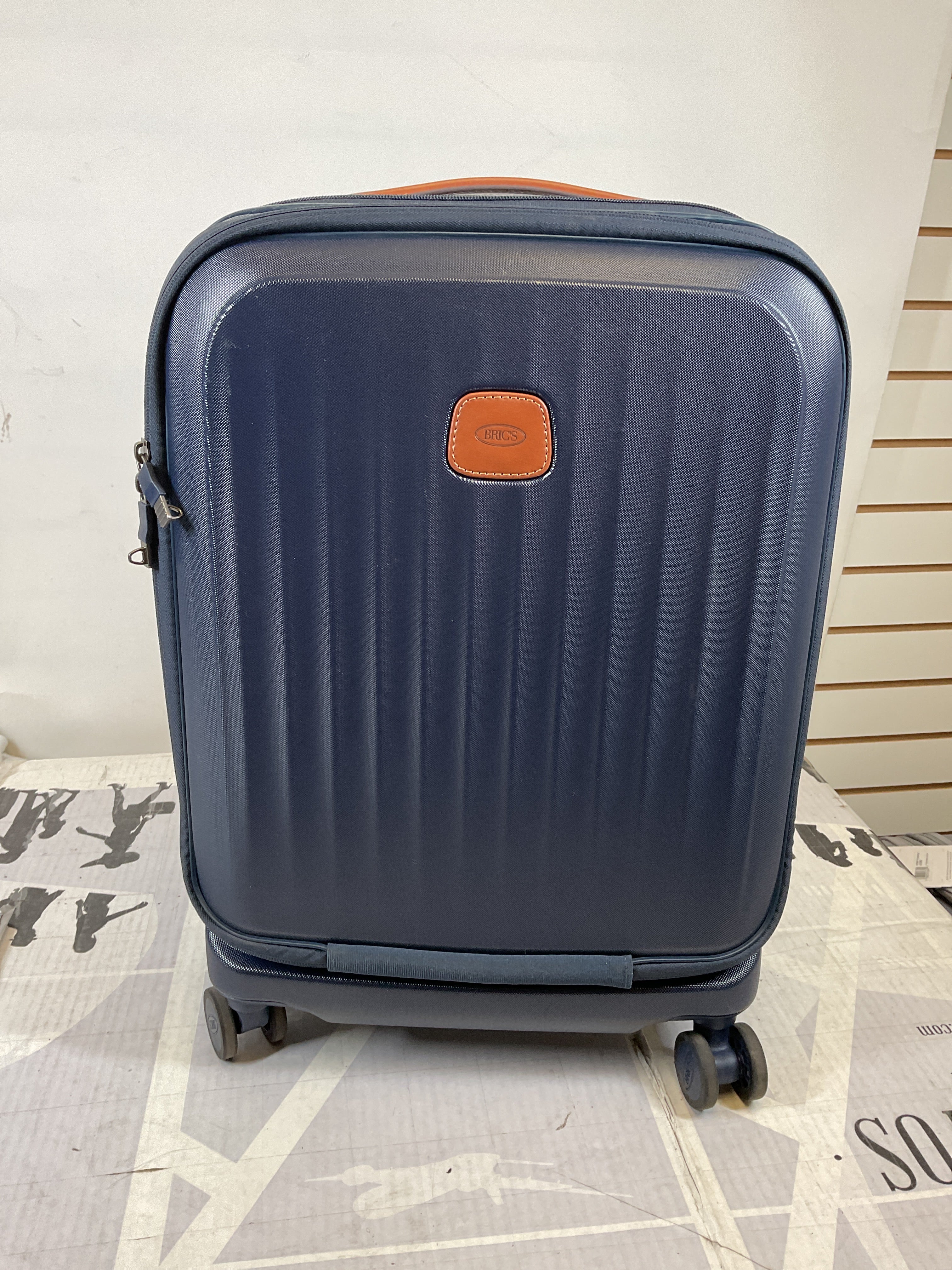 Bric's Taormina 21" Carry-on Expandable Spinner with Pocket ( Blue , One Size ) Blue One Size U2