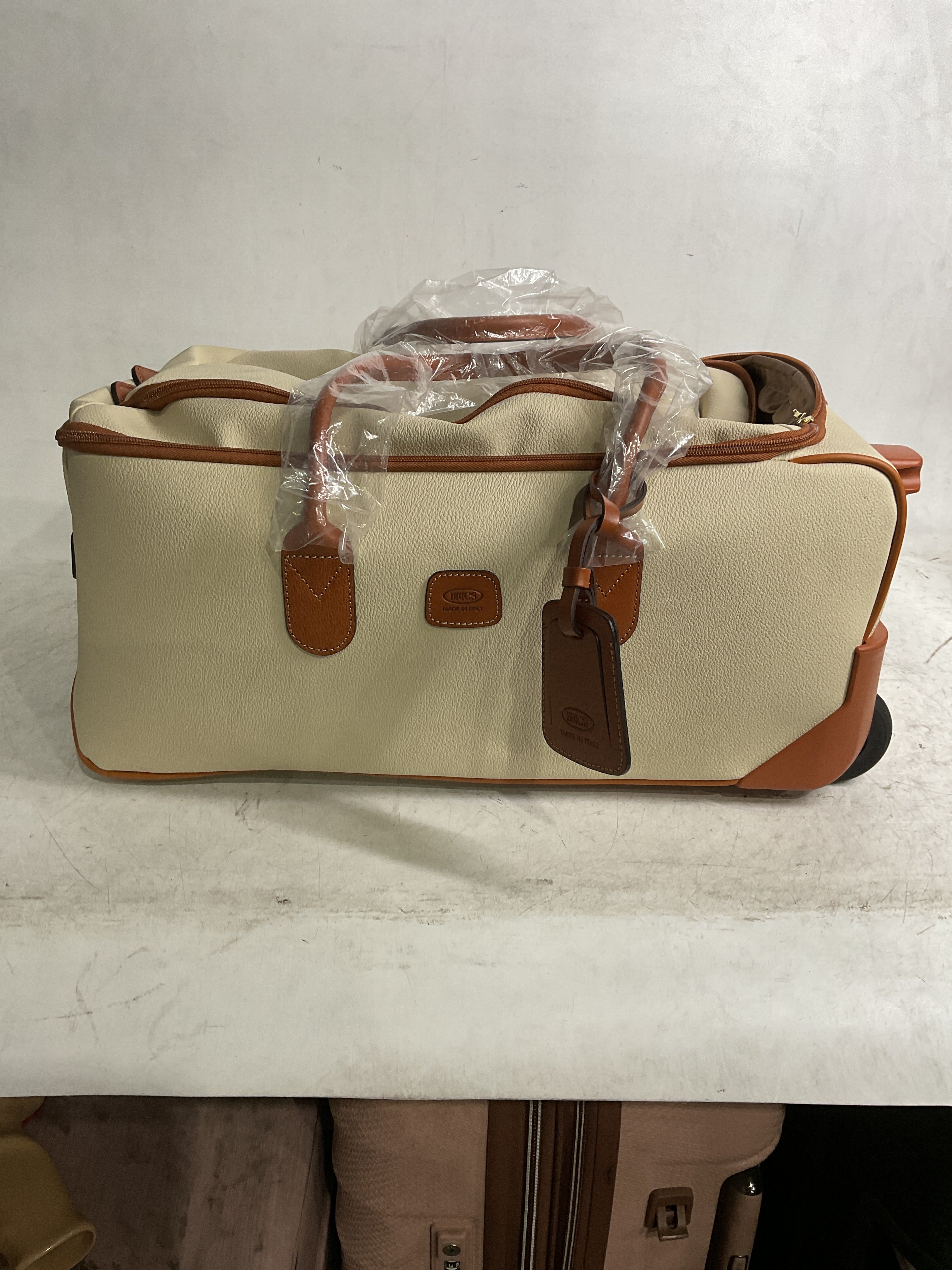 Bric's Life 21" Carry-On Rolling Duffle ( Cream , One Size ) Cream One Size U1