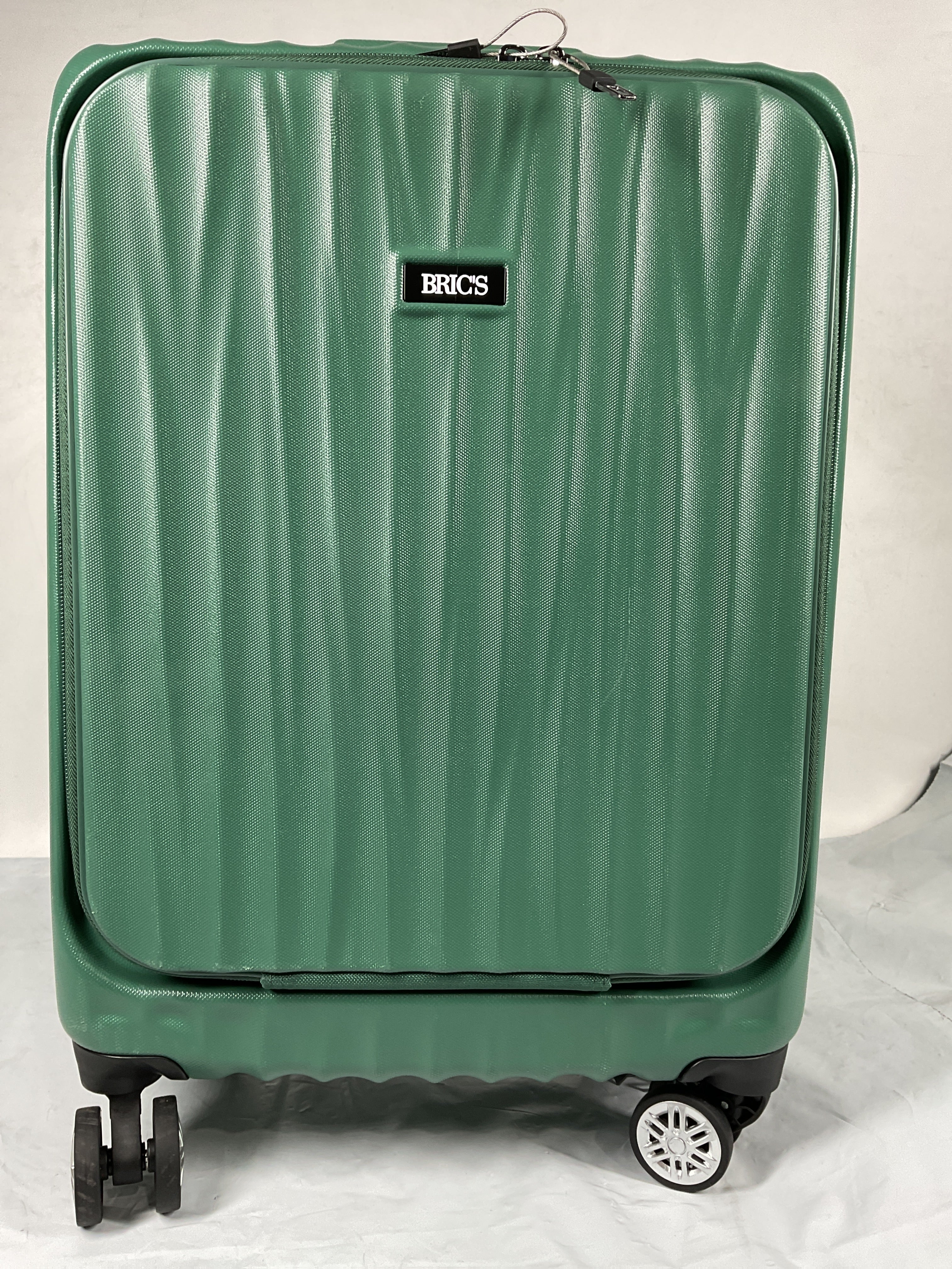 Bric's Cervia 21" Spinner Carry-on with Front Pocket ( Dark Emerald , 21-Inch ) Dark Emerald 21 Inch U1