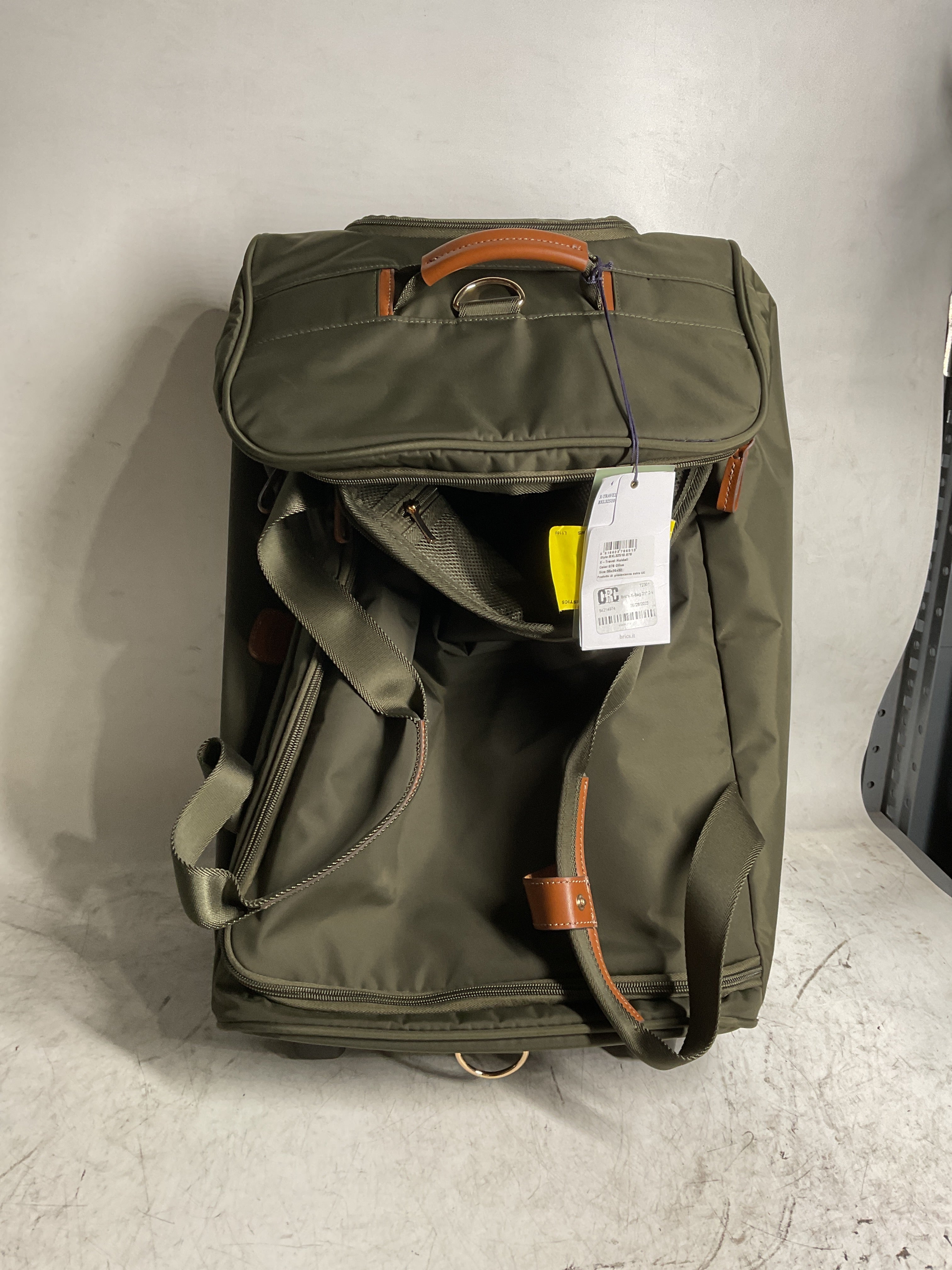 Bric's X-travel 21" Carry-On Rolling Duffle ( Olive , One Size ) Olive One Size U1