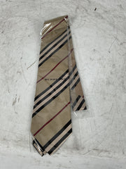 Burberry Bigger Striped Tan Tie U4
