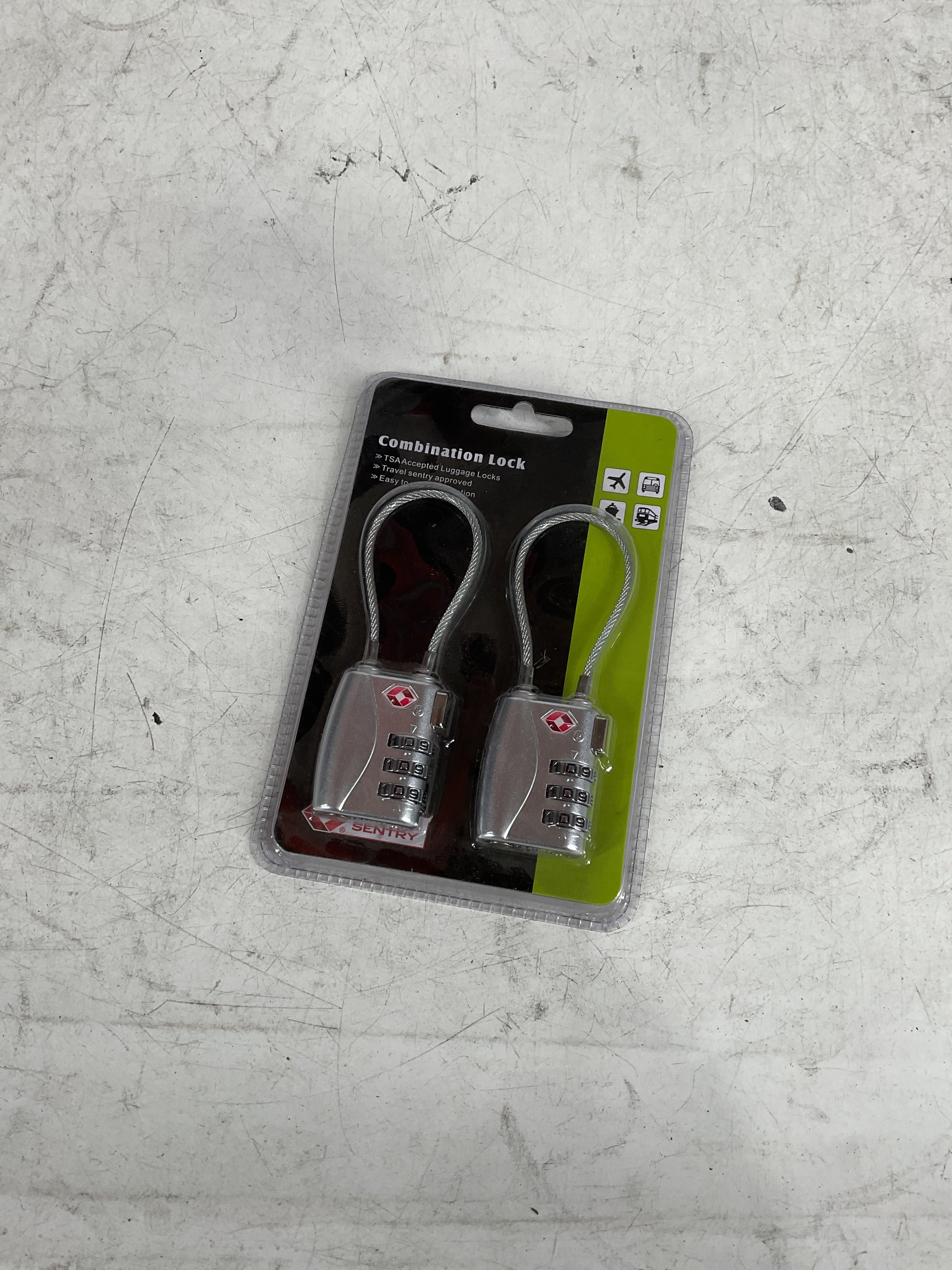 TSA Approved Luggage Travel Lock, Set-Your-Own Combination Lock for School Gym Locker, Luggage Suitcase Baggage Locks, Filing Cabinets, Toolbox, Case (Silver, 2 Pack) U1