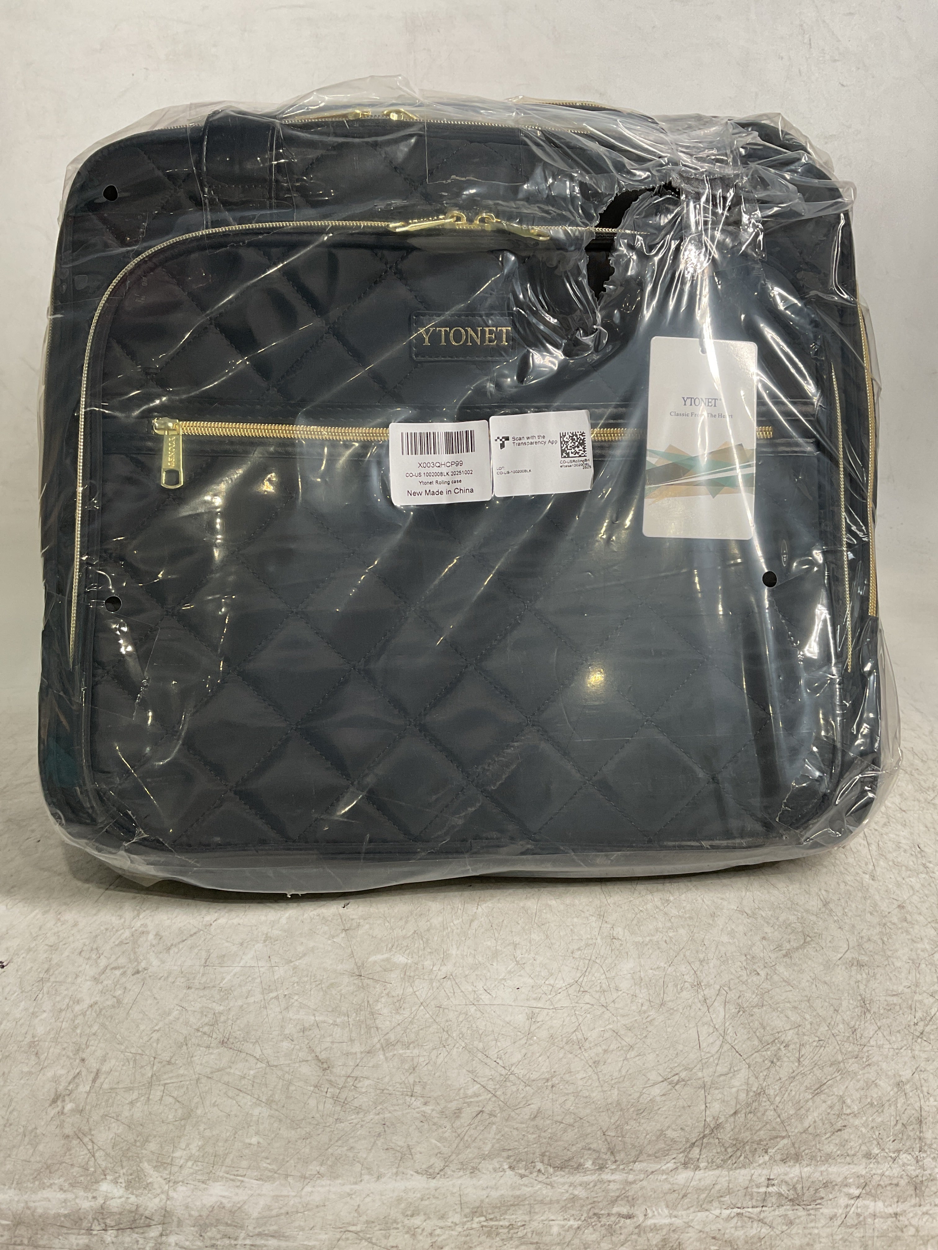Ytonet Rolling Laptop Bag Women, Rolling Briefcase for Women, 17.3 Inch Laptop Bag with Wheels Rolling Computer Bag Laptop Case for Work Travel College Business Wife Mom Teacher, Black Black Large U1