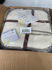 Chair Cushion Memory Foam Pads with Ties Honeycomb Pattern Slip Non Skid Rubber Back Rounded Square 16" x 16" Seat Cover U1