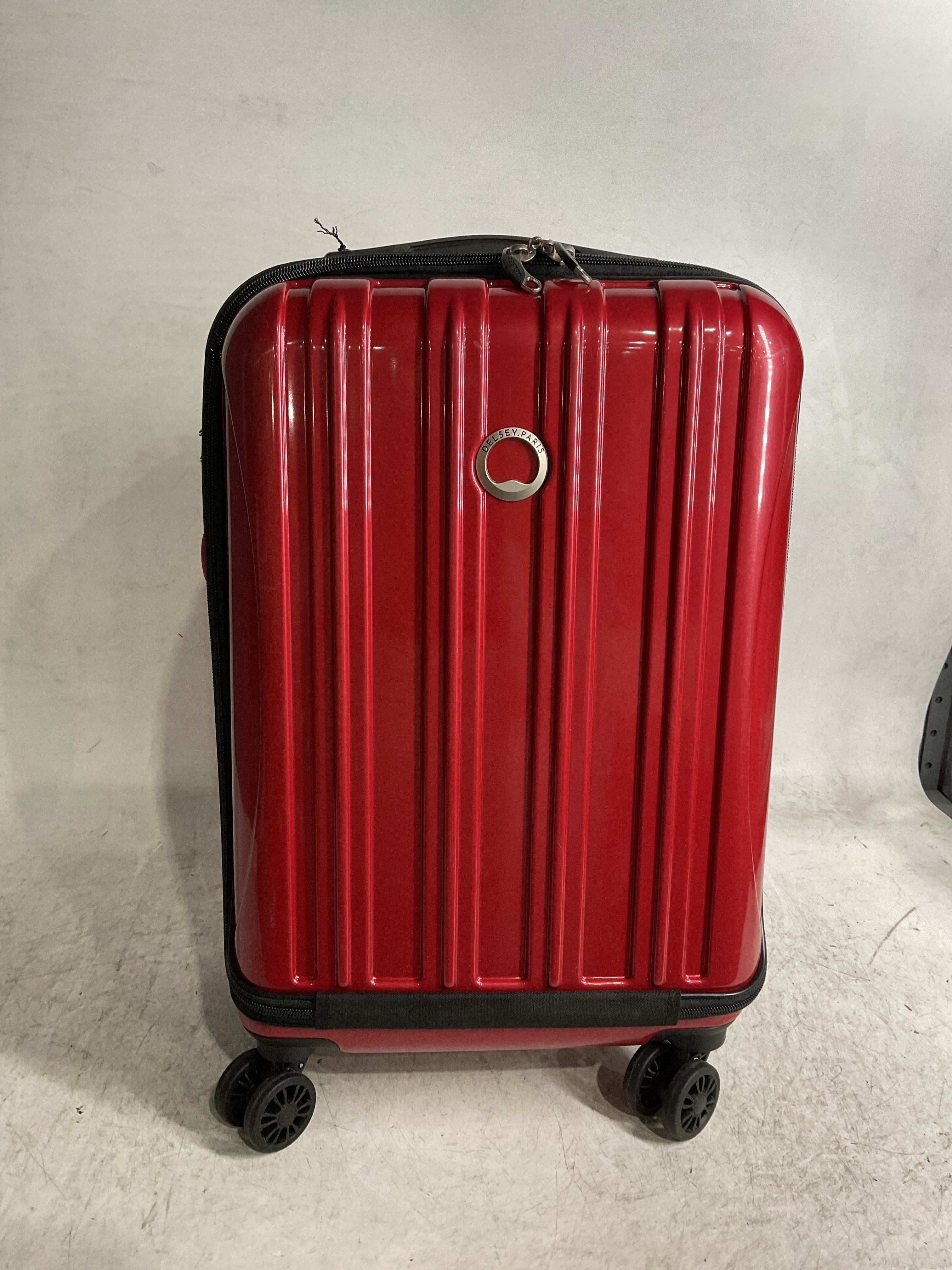 DELSEY Paris Helium Aero Hardside Expandable Luggage with Spinner Wheels ( Brick Red , Carry-On 19 Inch ) Brick Red Carry On 19 Inch U2