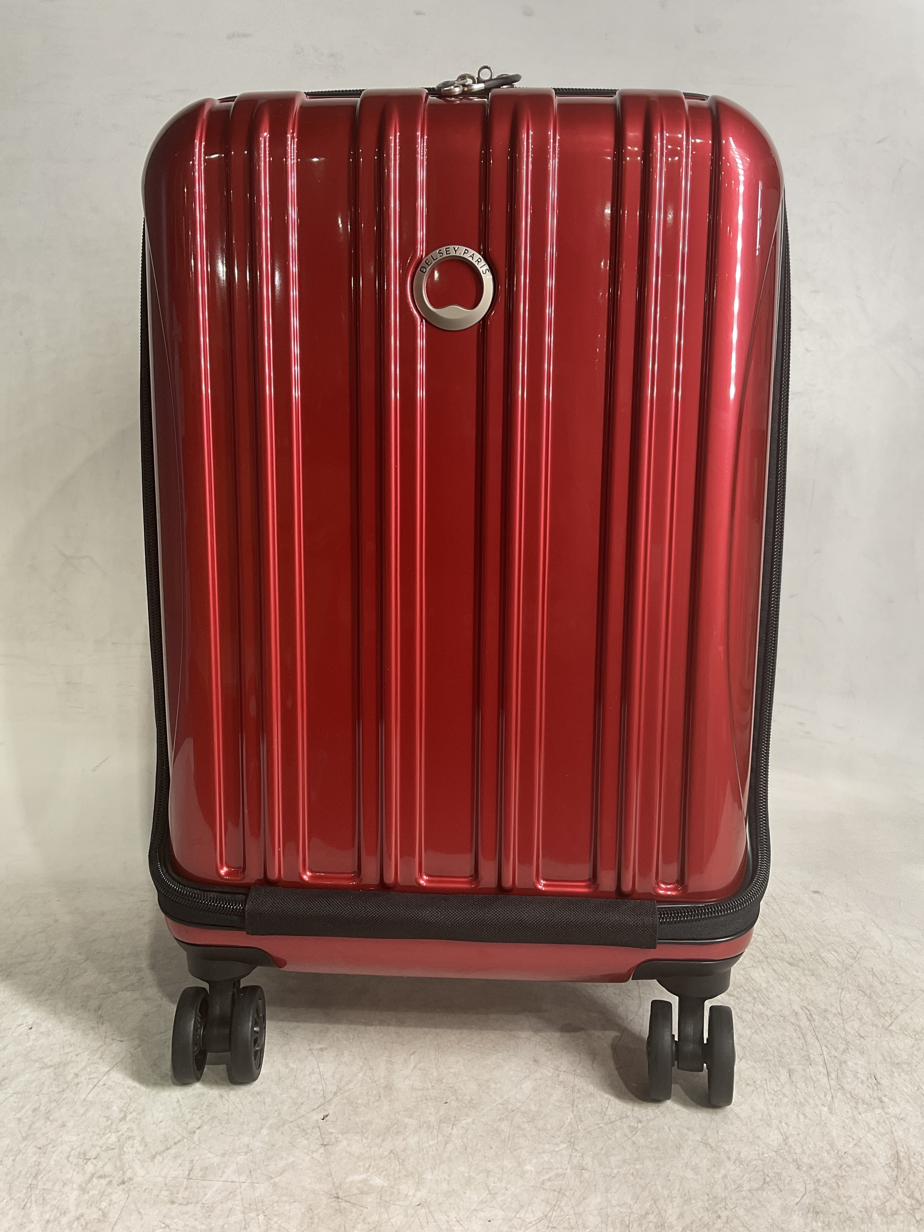 DELSEY Paris Helium Aero Hardside Expandable Luggage with Spinner Wheels ( Brick Red , Carry-On 19 Inch ) Brick Red Carry On 19 Inch U3