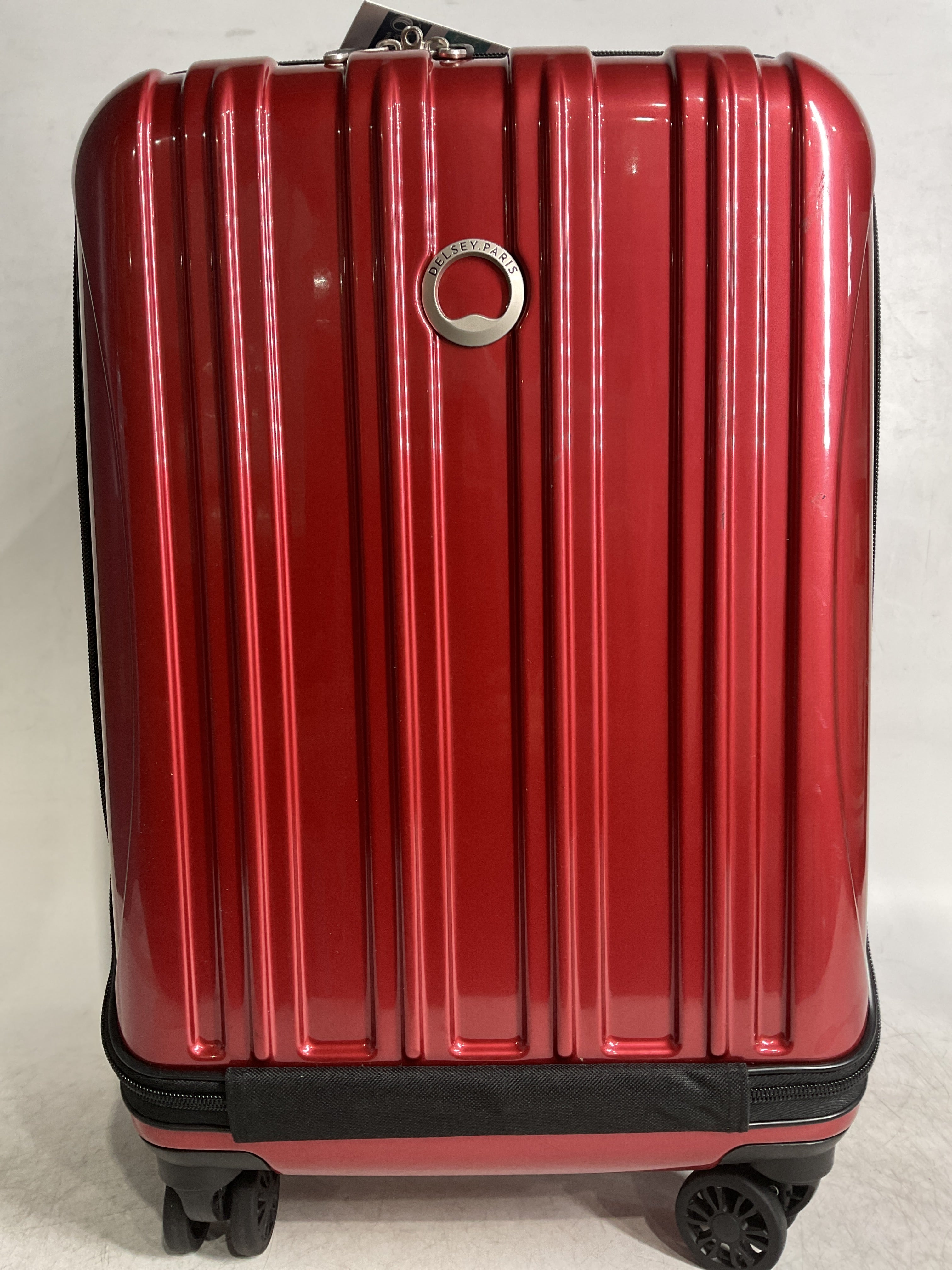 DELSEY Paris Helium Aero Hardside Expandable Luggage with Spinner Wheels ( Brick Red , Carry-On 19 Inch ) Brick Red Carry On 19 Inch U4