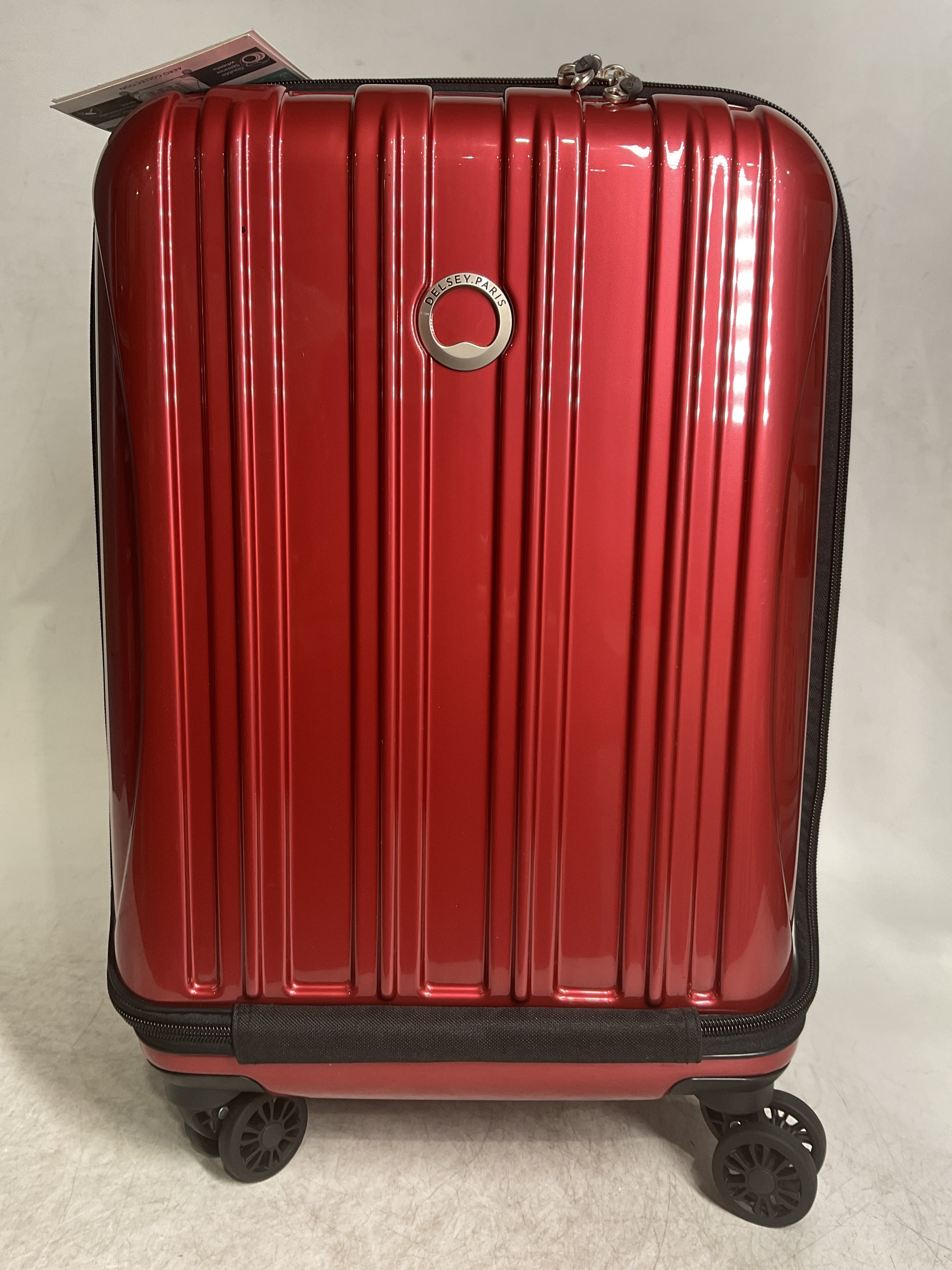 DELSEY Paris Helium Aero Hardside Expandable Luggage with Spinner Wheels ( Brick Red , Carry-On 19 Inch ) Brick Red Carry On 19 Inch U5