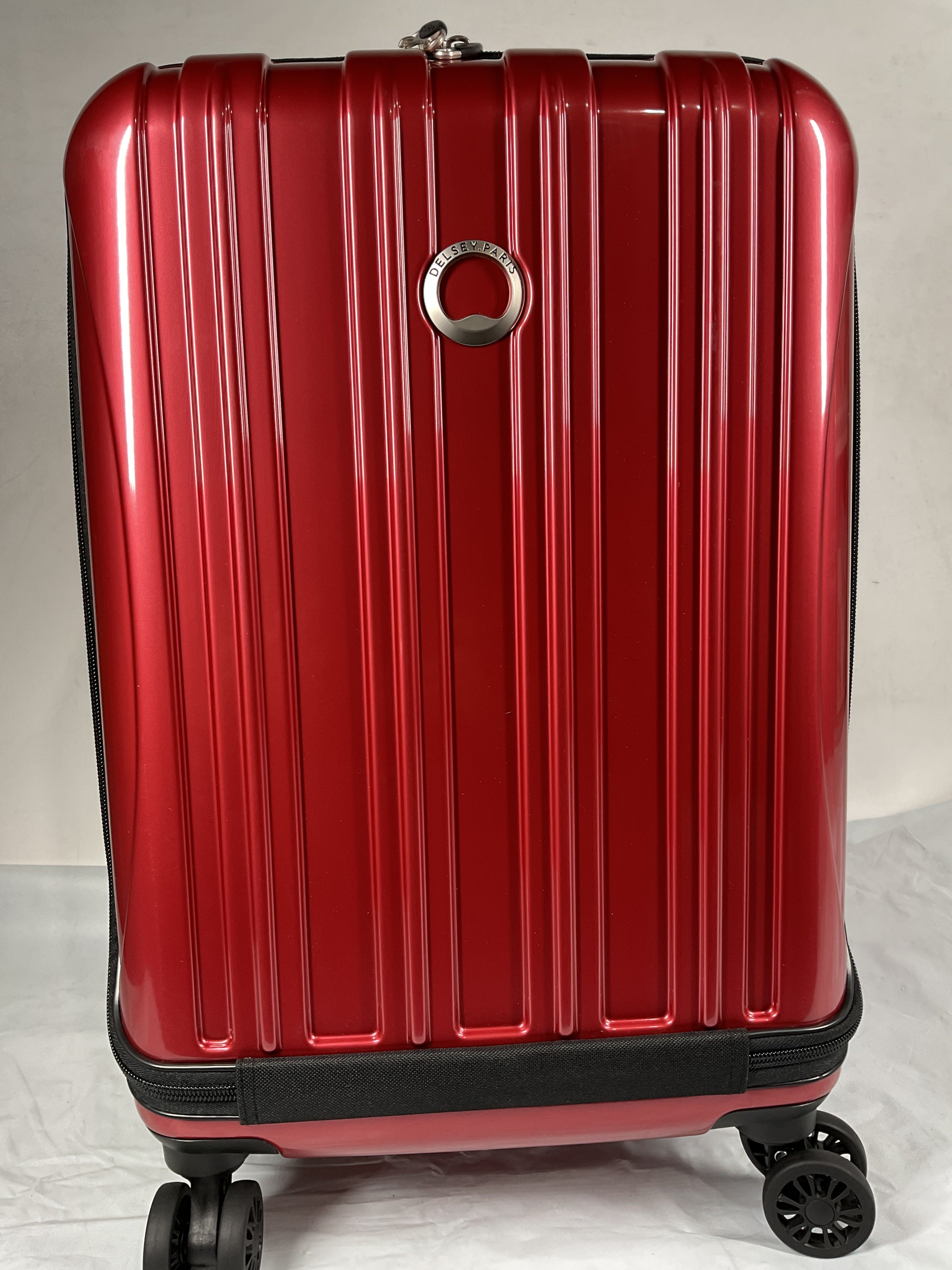 DELSEY Paris Helium Aero Hardside Expandable Luggage with Spinner Wheels ( Brick Red , Carry-On 19 Inch ) Brick Red Carry On 19 Inch U8