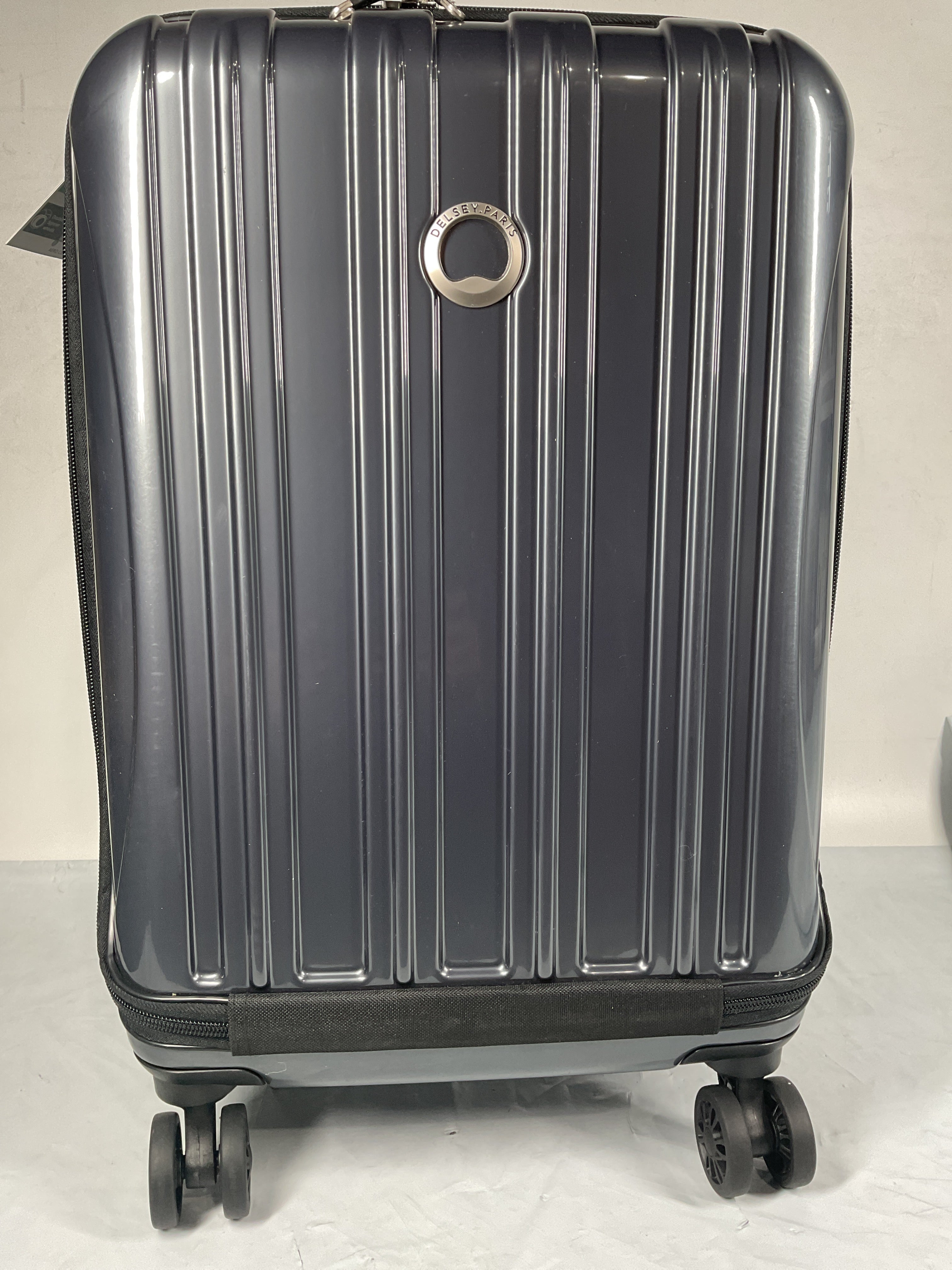 DELSEY Paris Helium Aero Hardside Expandable Luggage with Spinner Wheels ( Titanium , Carry-On 19 Inch ) Titanium Carry On 19 Inch U2