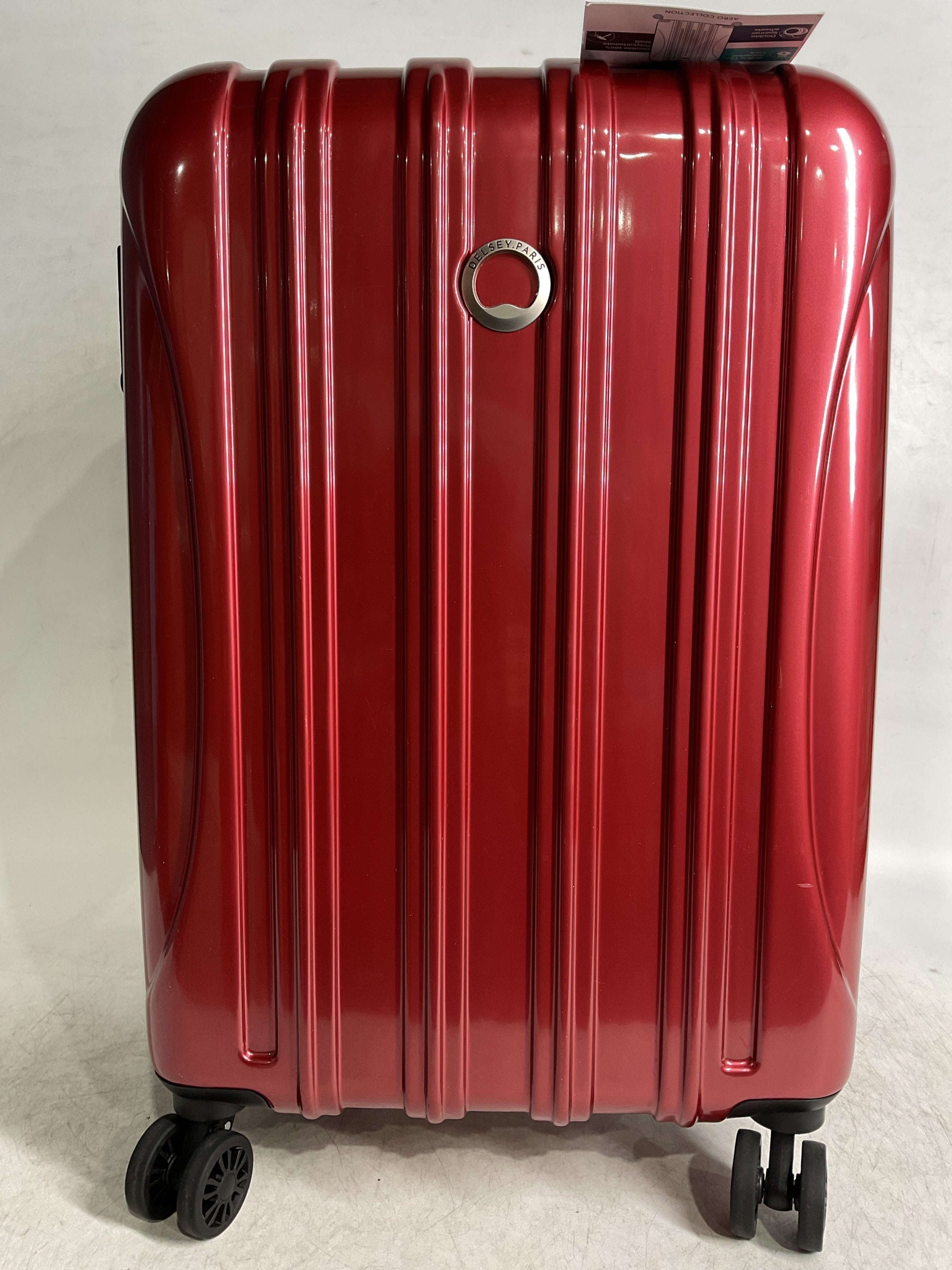 DELSEY Paris Helium Aero Hardside Expandable Luggage with Spinner Wheels ( Brick Red , Carry-On 21 Inch ) Brick Red Carry On 21 Inch U9