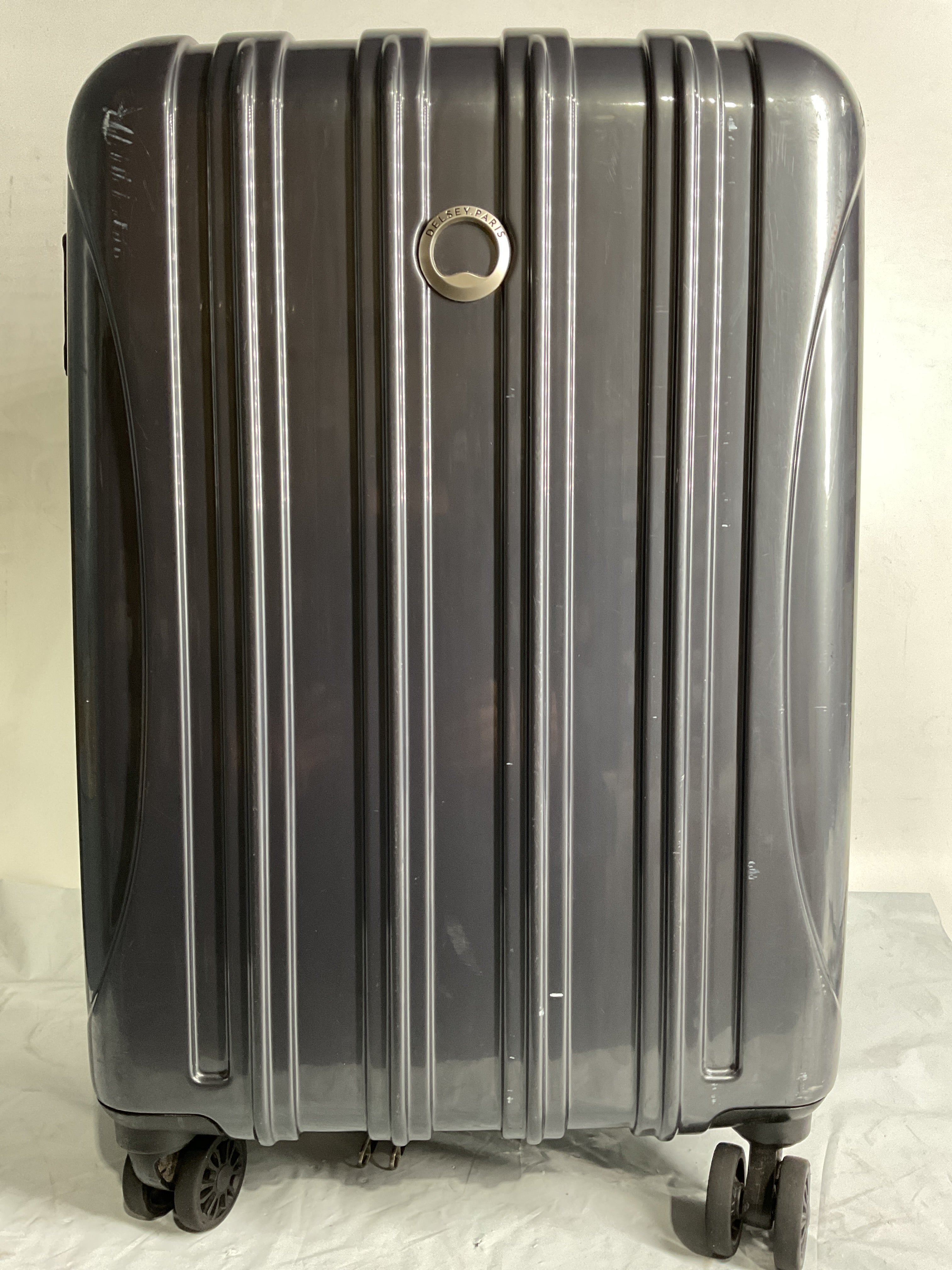 DELSEY Paris Helium Aero Hardside Expandable Luggage with Spinner Wheels ( Brushed Charcoal , Carry-On 21 Inch ) Brushed Charcoal Carry On 21 Inch U12