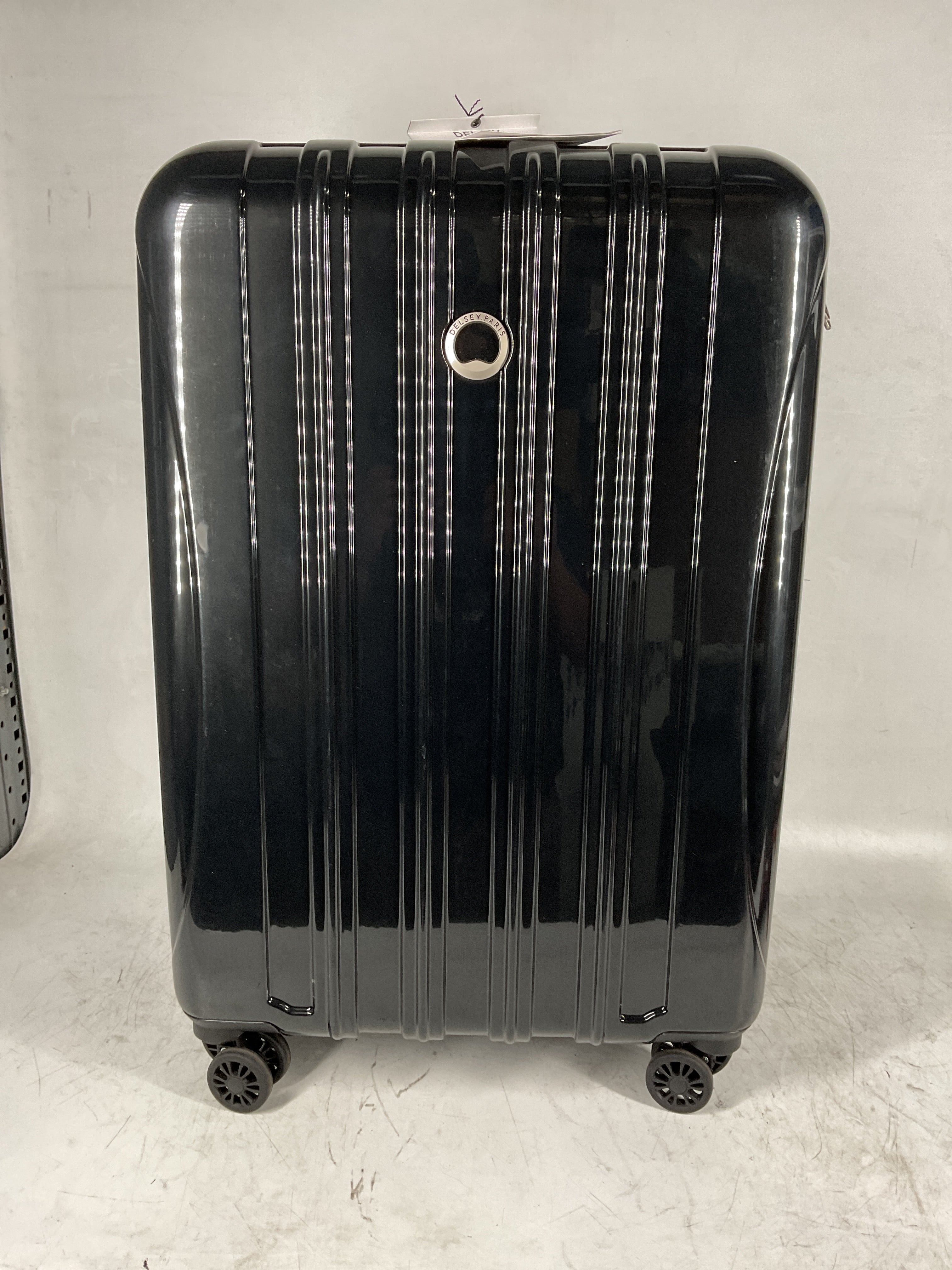 DELSEY Paris Helium Aero Hardside Expandable Luggage with Spinner Wheels Black Checked Medium 25 Inch U20