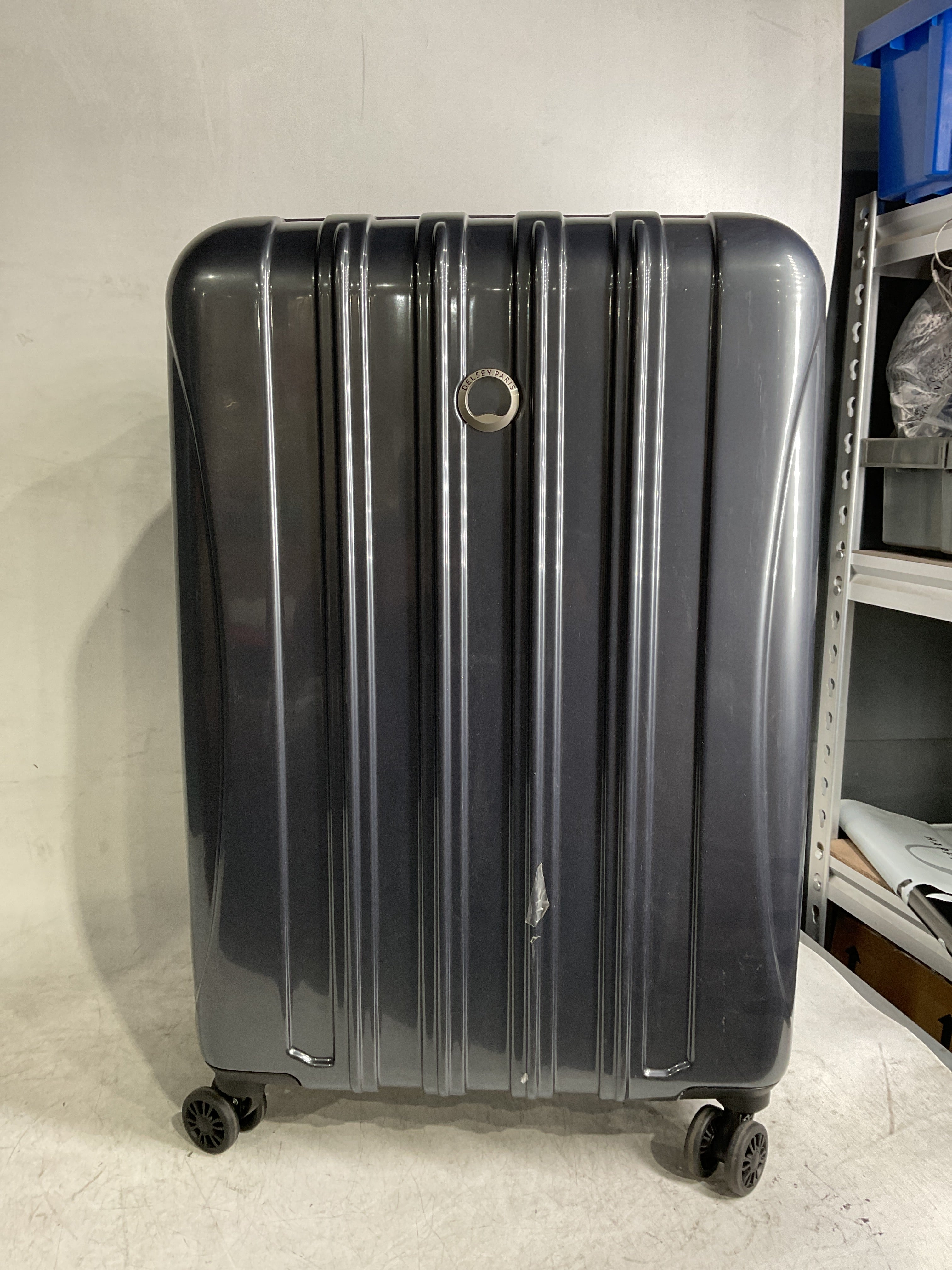 DELSEY Paris Helium Aero Hardside Expandable Luggage with Spinner Wheels ( Brushed Charcoal , Checked-Medium 25 Inch ) Brushed Charcoal Checked Medium 25 Inch U6