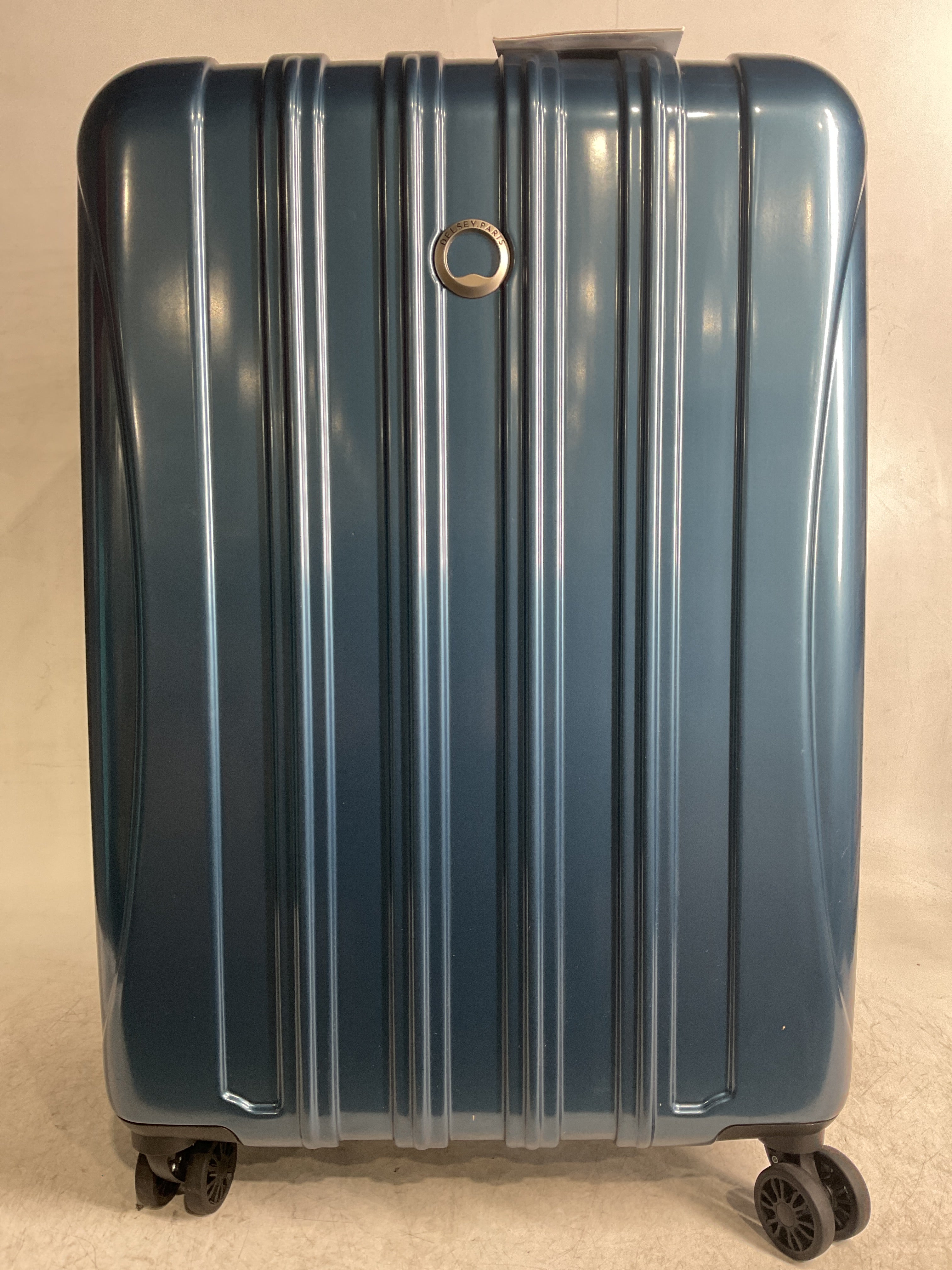 DELSEY Paris Helium Aero Hardside Expandable Luggage with Spinner Wheels ( Teal , Checked-Medium 25 Inch ) Teal Checked Medium 25 Inch U17