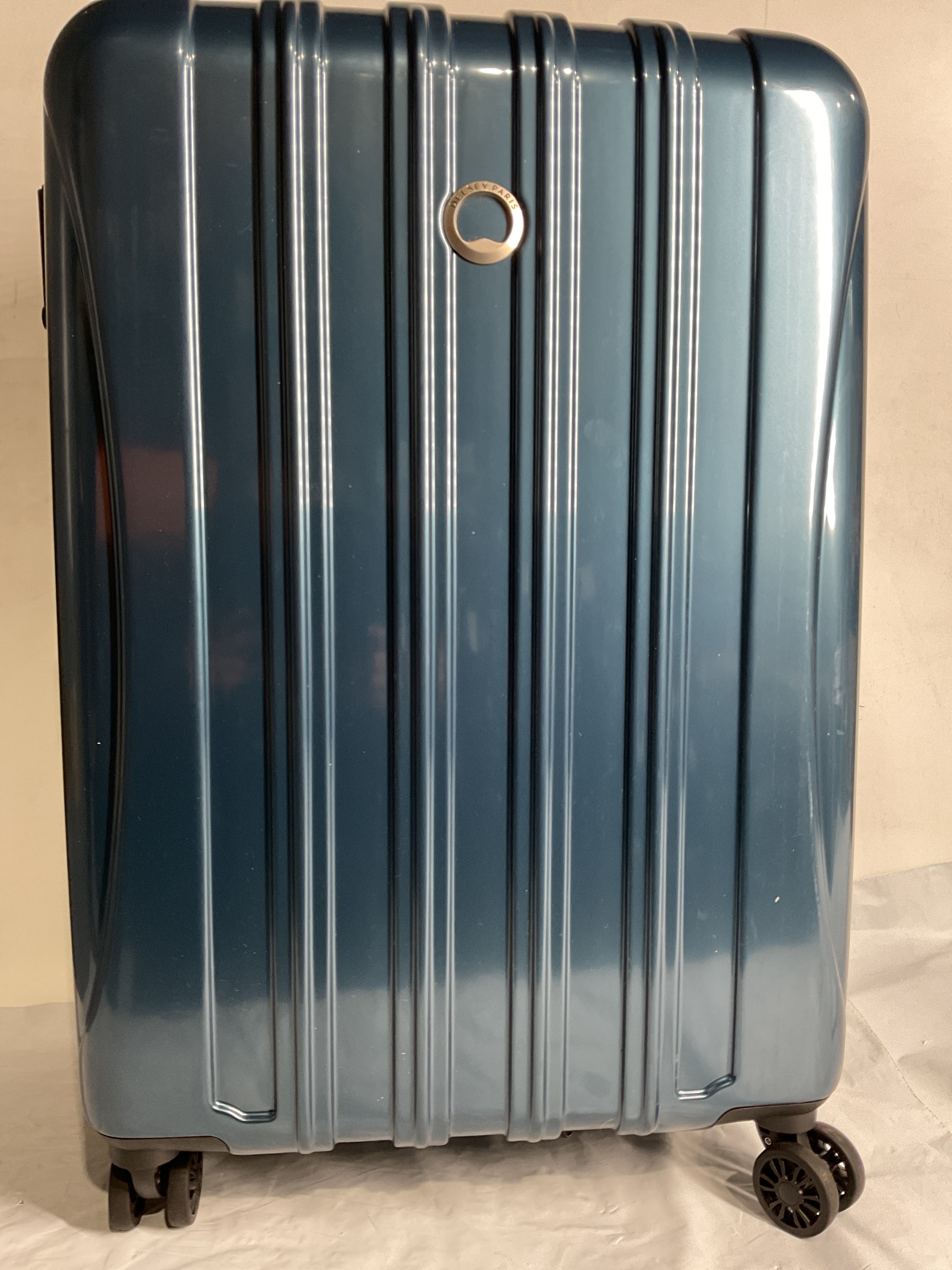 DELSEY Paris Helium Aero Hardside Expandable Luggage with Spinner Wheels ( Teal , Checked-Medium 25 Inch ) Teal Checked Medium 25 Inch U20