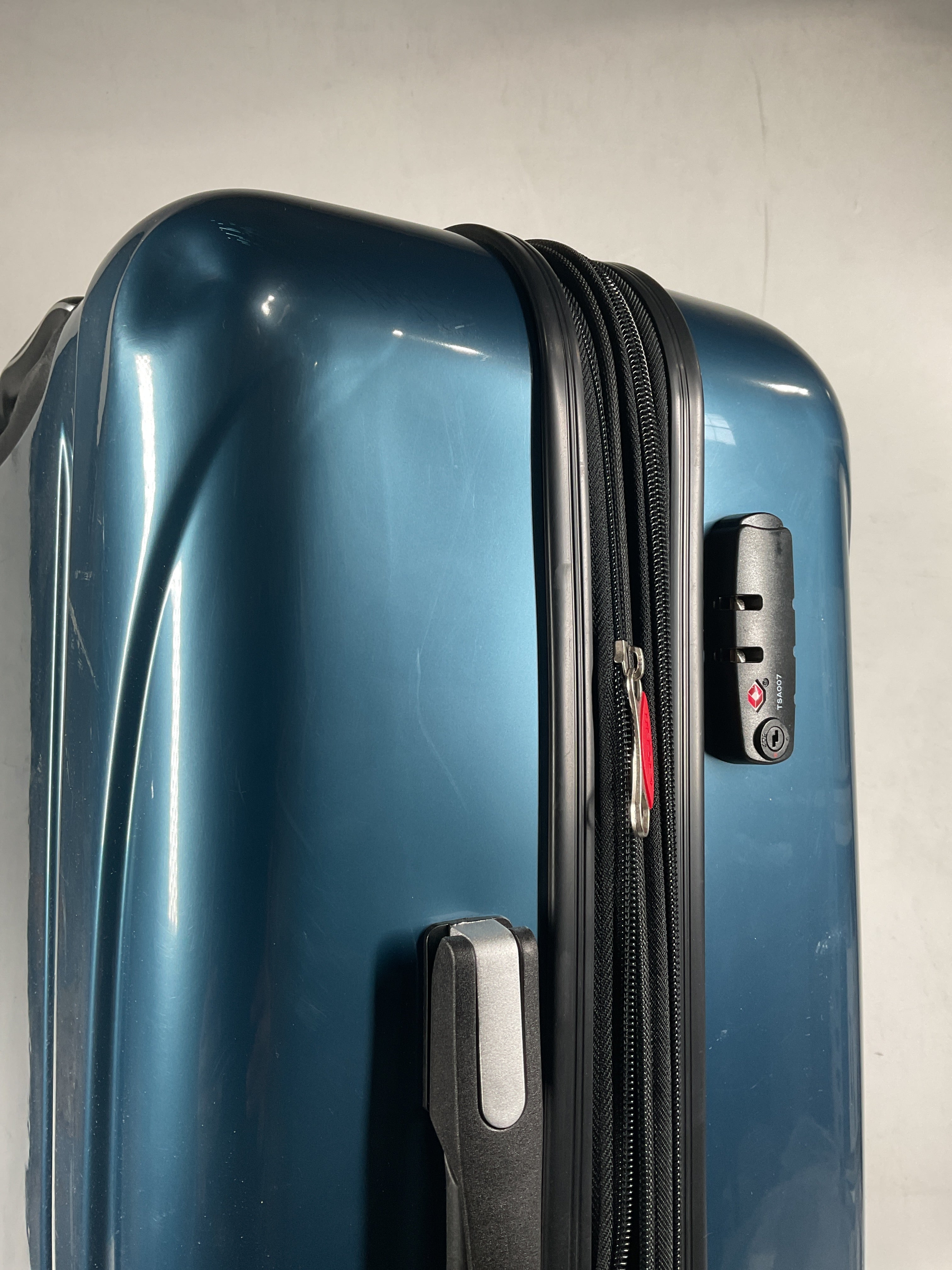 DELSEY Paris Helium Aero Hardside Expandable Luggage with Spinner Wheels ( Teal , Checked-Medium 25 Inch ) Teal Checked Medium 25 Inch U24