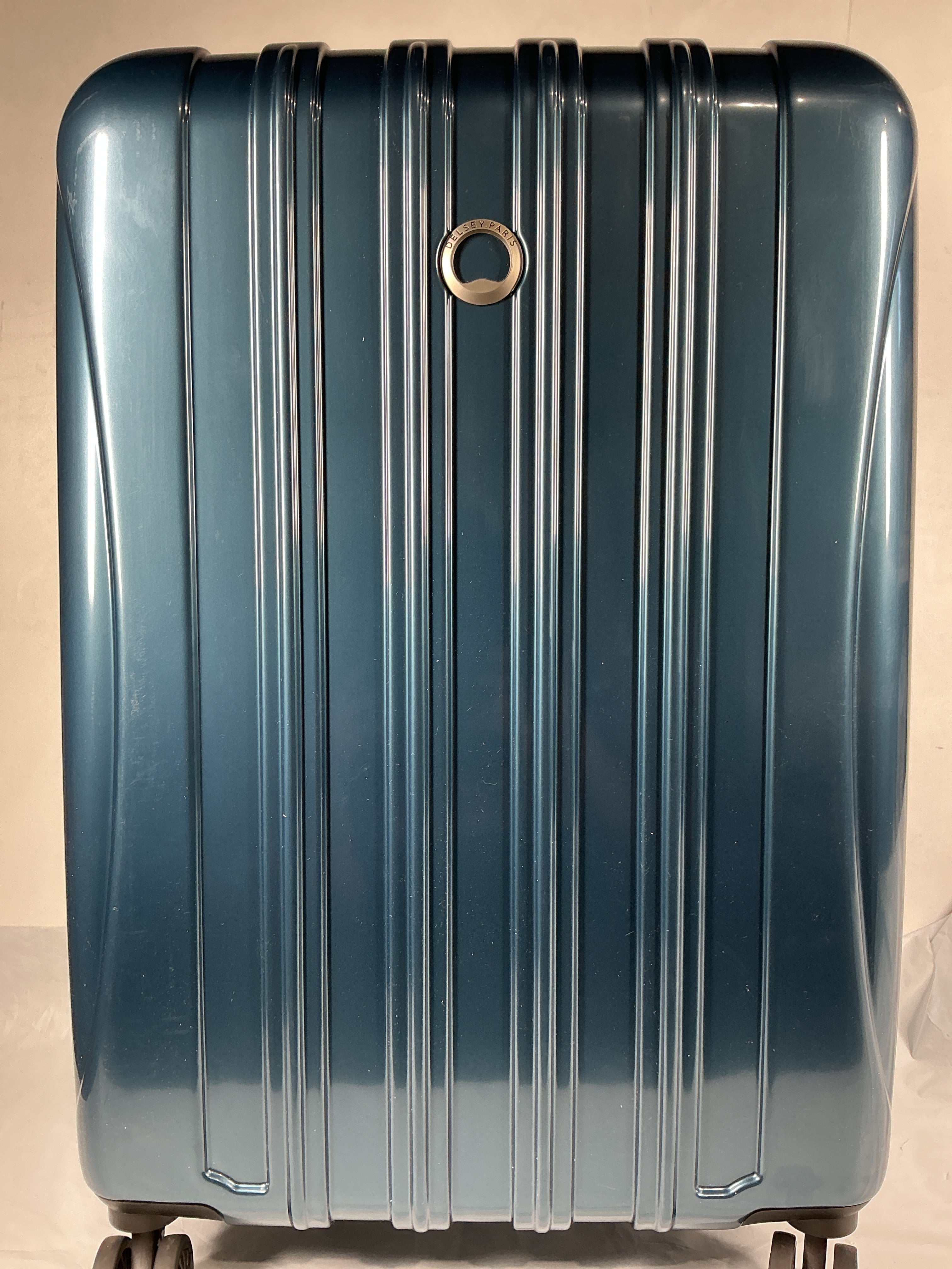 DELSEY Paris Helium Aero Hardside Expandable Luggage with Spinner Wheels ( Teal , Checked-Medium 25 Inch ) Teal Checked Medium 25 Inch U26