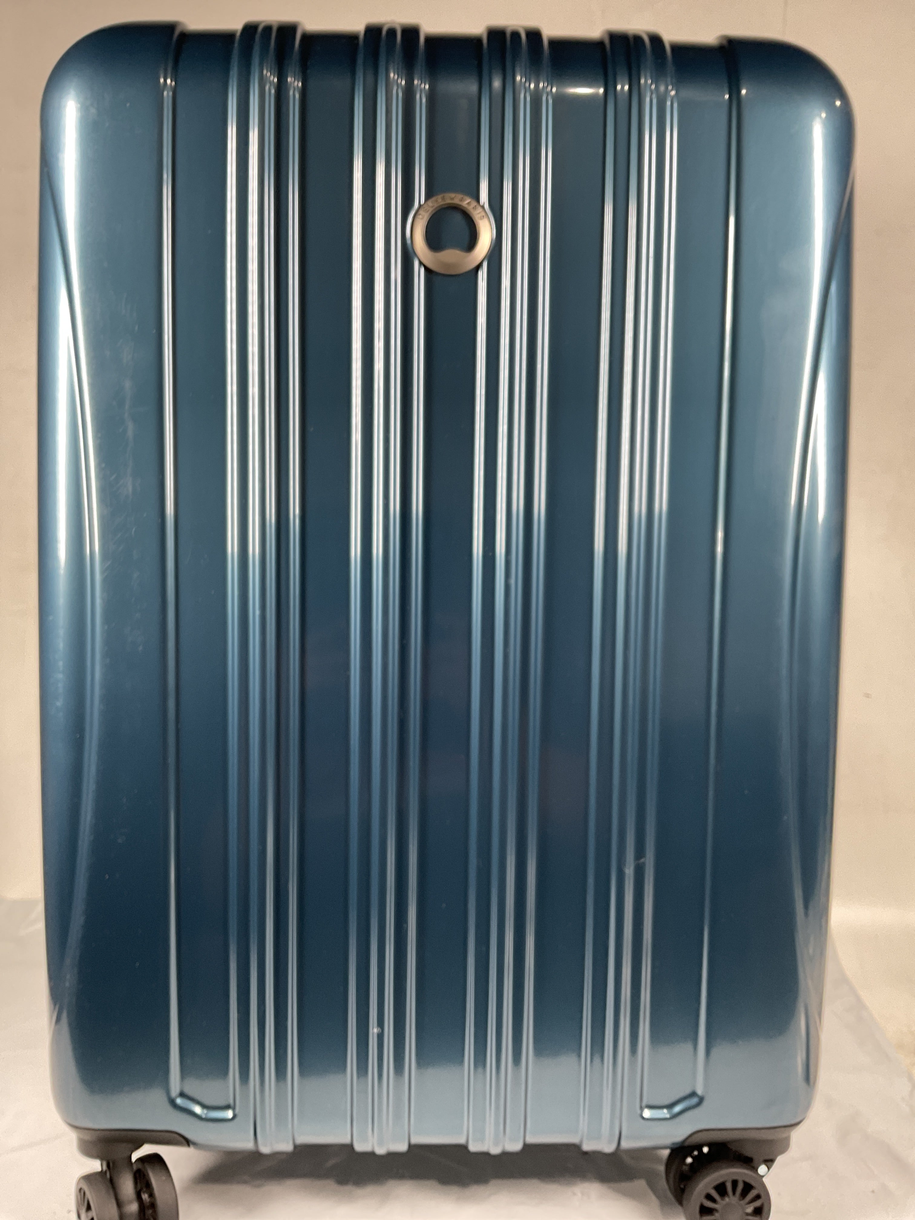 DELSEY Paris Helium Aero Hardside Expandable Luggage with Spinner Wheels ( Teal , Checked-Medium 25 Inch ) Teal Checked Medium 25 Inch U27