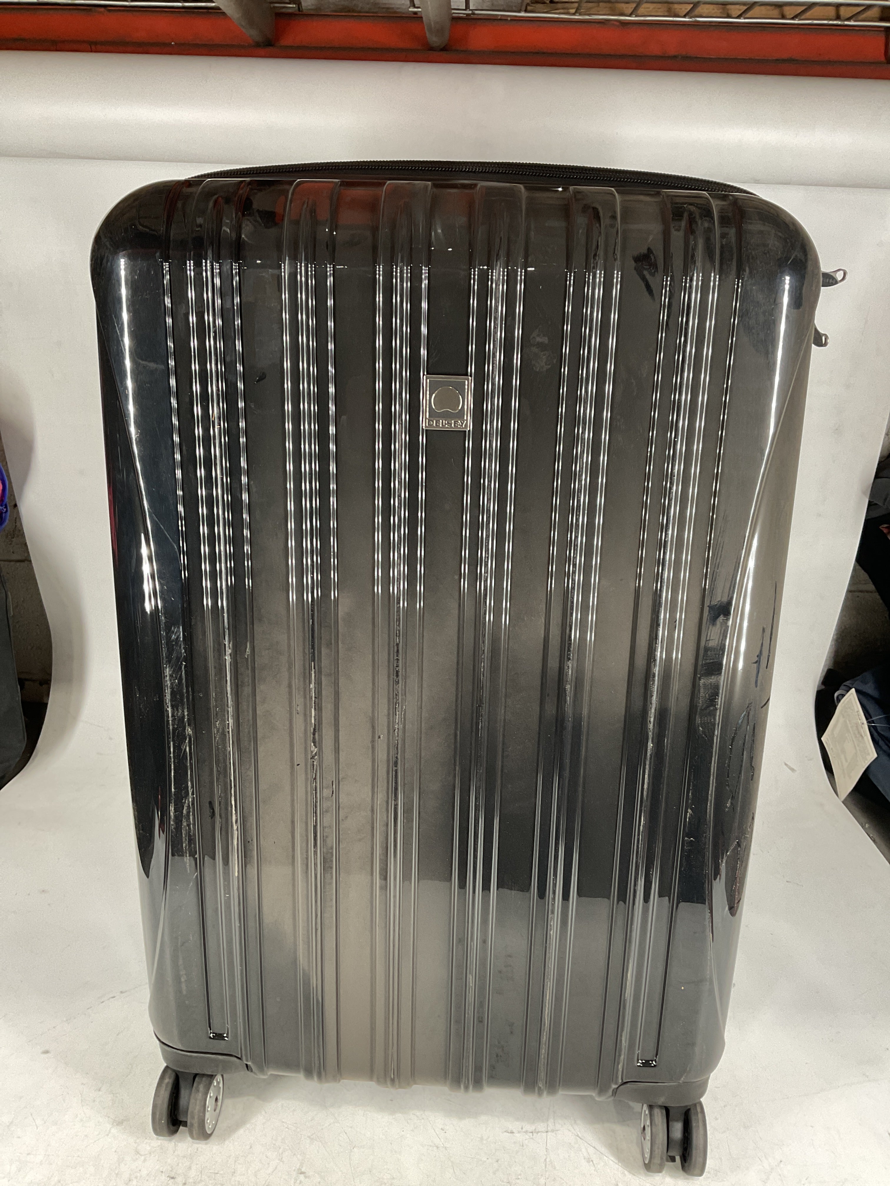 DELSEY Paris Helium Aero Hardside Expandable Luggage with Spinner Wheels Black Checked Large 29 Inch U15