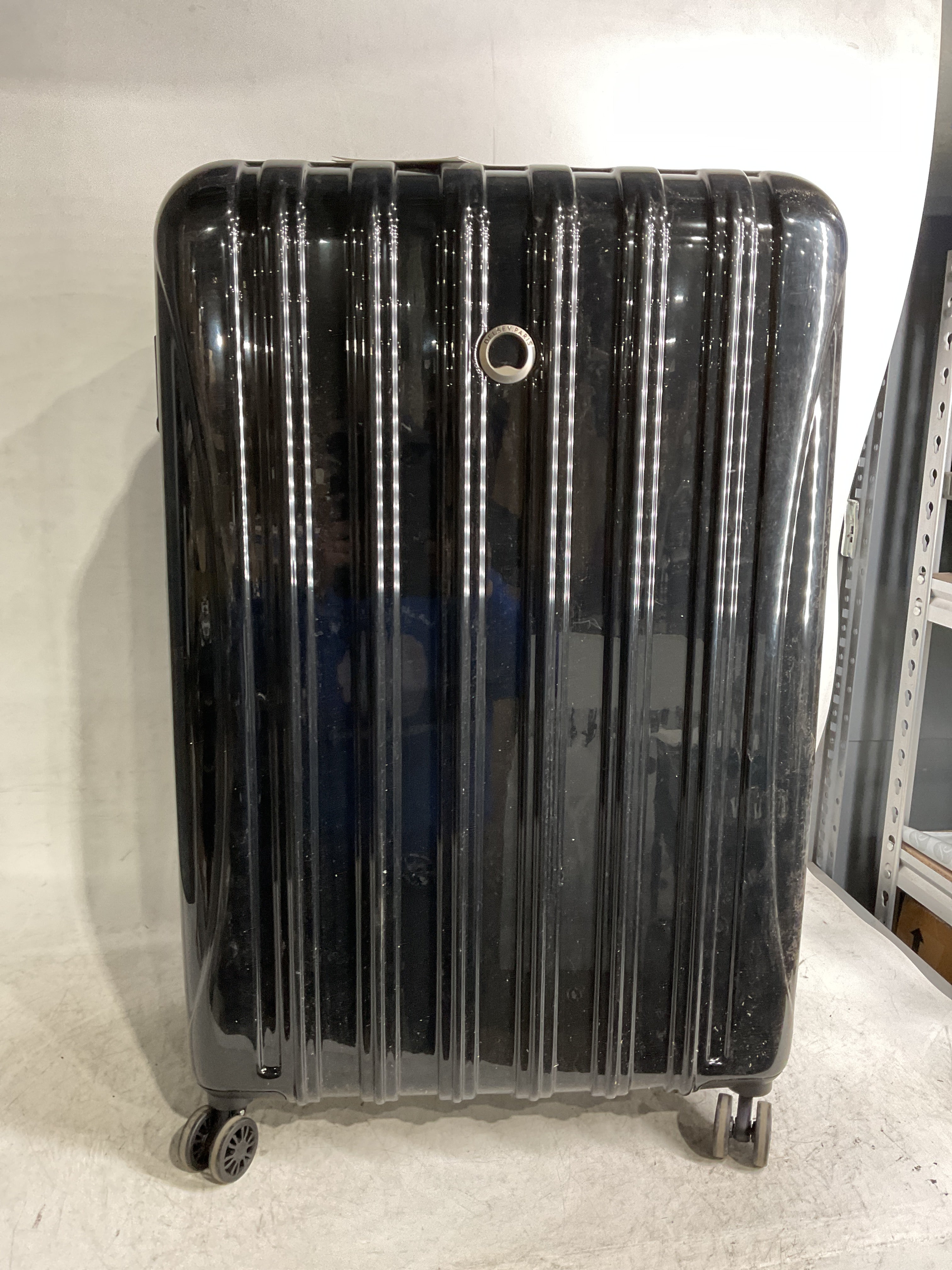 DELSEY Paris Helium Aero Hardside Expandable Luggage with Spinner Wheels ( Black , Checked-Large 29 Inch ) Black Checked Large 29 Inch U22