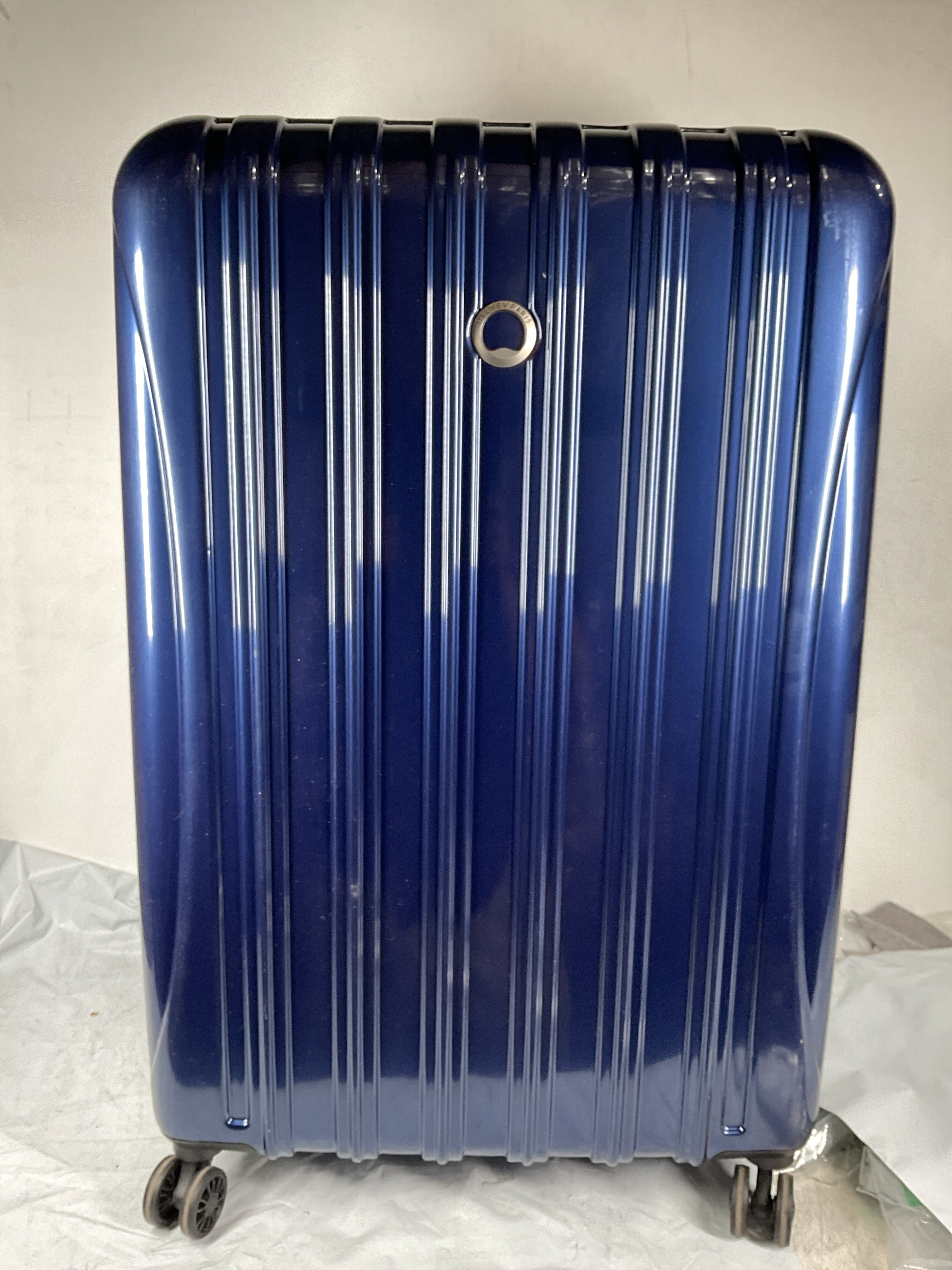 Delsey Helium Aero 29" Expandable Spinner Trolley ( Blue Cobalt , Checked-Large 29 Inch ) Blue Cobalt Checked Large 29 Inch U15
