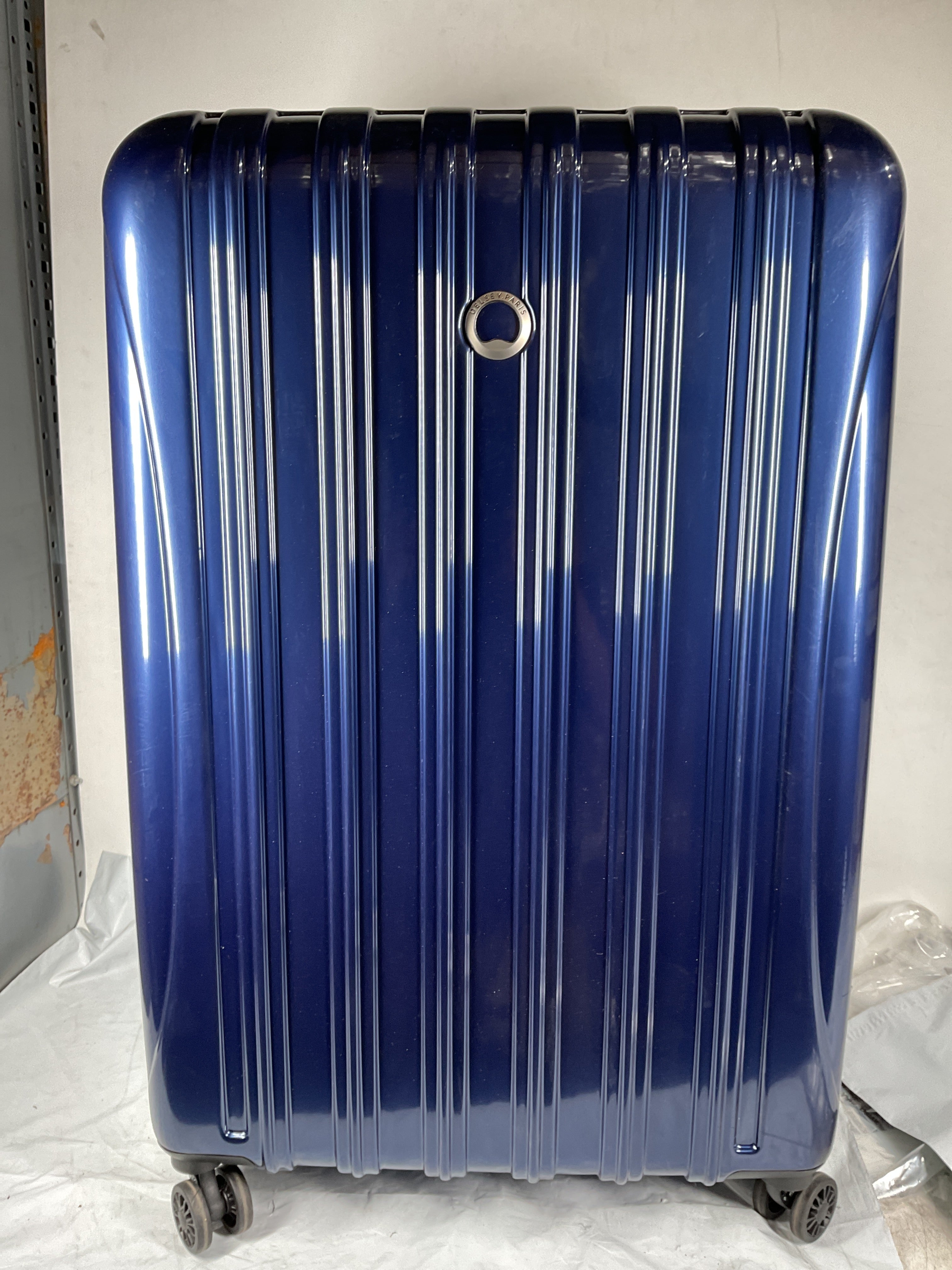 Delsey Helium Aero 29" Expandable Spinner Trolley ( Blue Cobalt , Checked-Large 29 Inch ) Blue Cobalt Checked Large 29 Inch U16