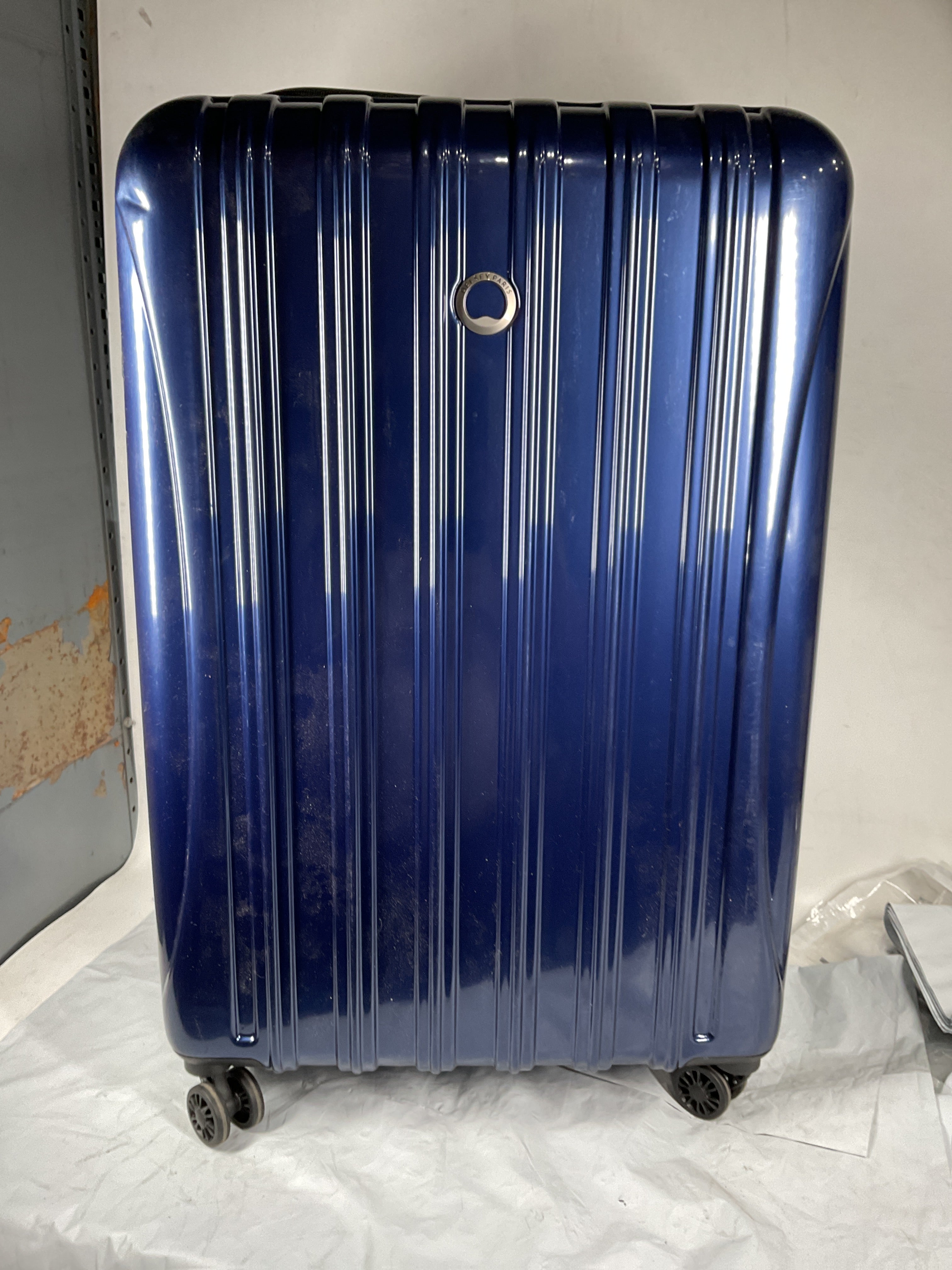 Delsey Helium Aero 29" Expandable Spinner Trolley ( Blue Cobalt , Checked-Large 29 Inch ) Blue Cobalt Checked Large 29 Inch U17