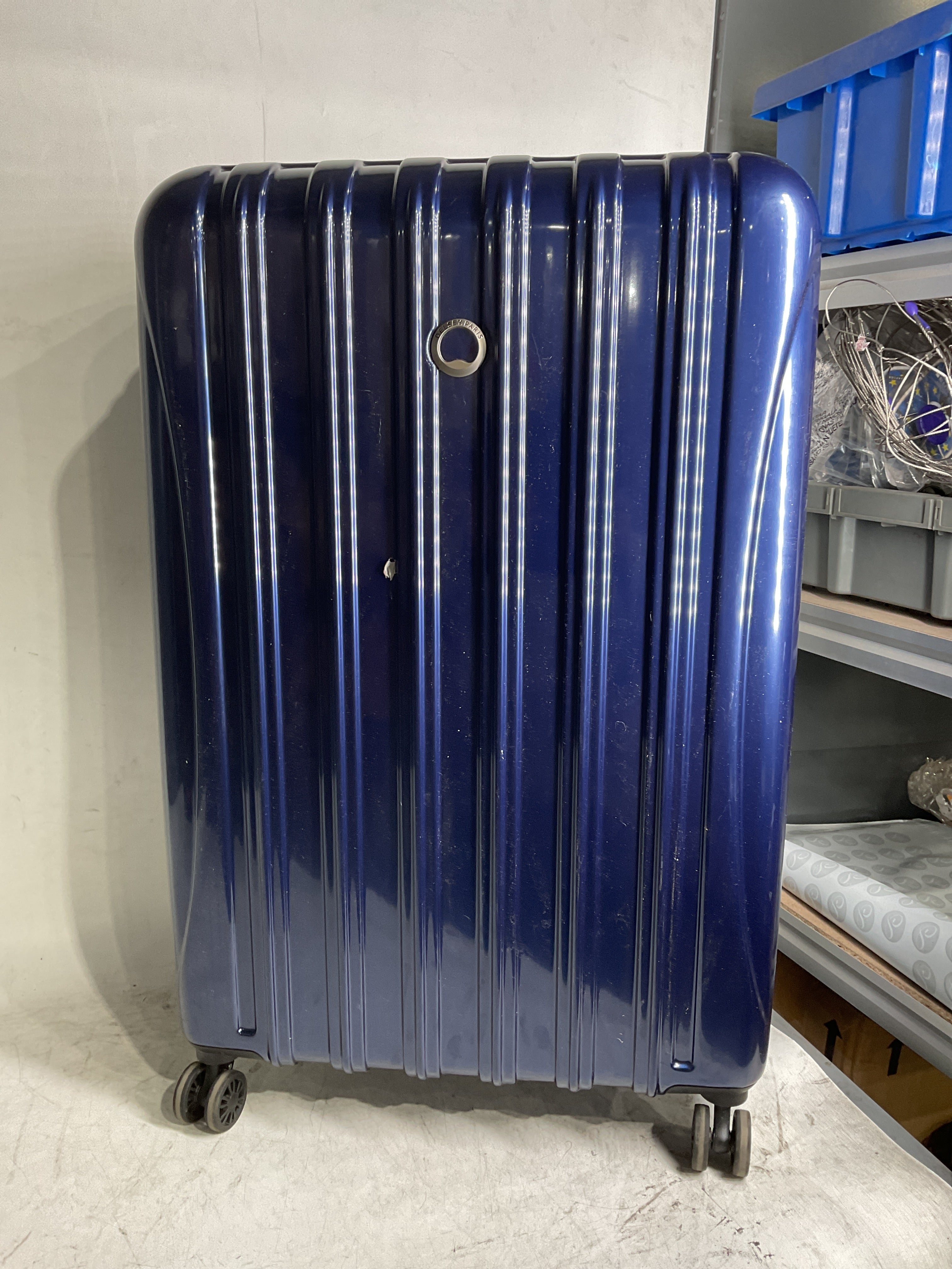Delsey Helium Aero 29" Expandable Spinner Trolley ( Blue Cobalt , Checked-Large 29 Inch ) Blue Cobalt Checked Large 29 Inch U7
