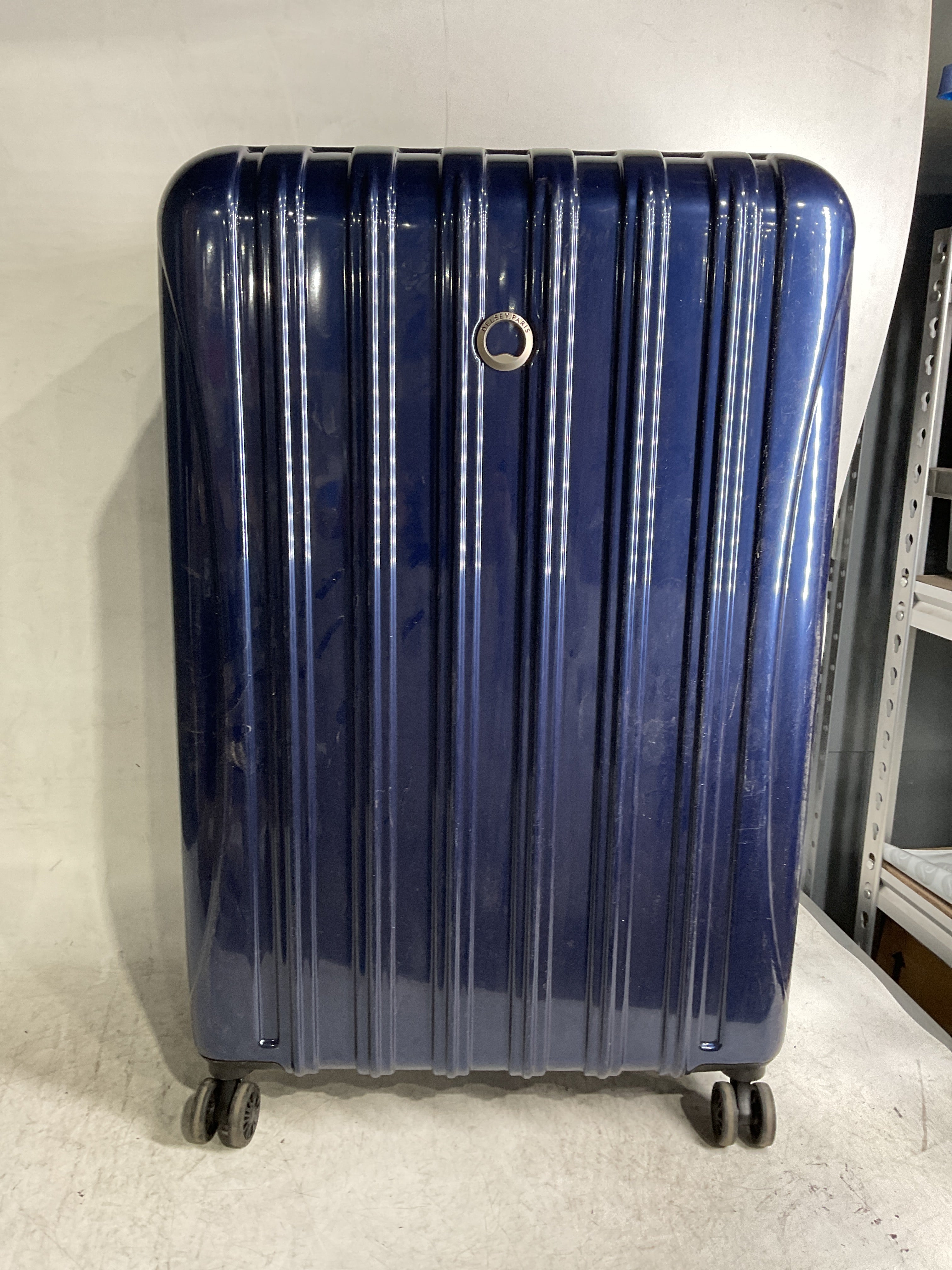 Delsey Helium Aero 29" Expandable Spinner Trolley ( Blue Cobalt , Checked-Large 29 Inch ) Blue Cobalt Checked Large 29 Inch U8