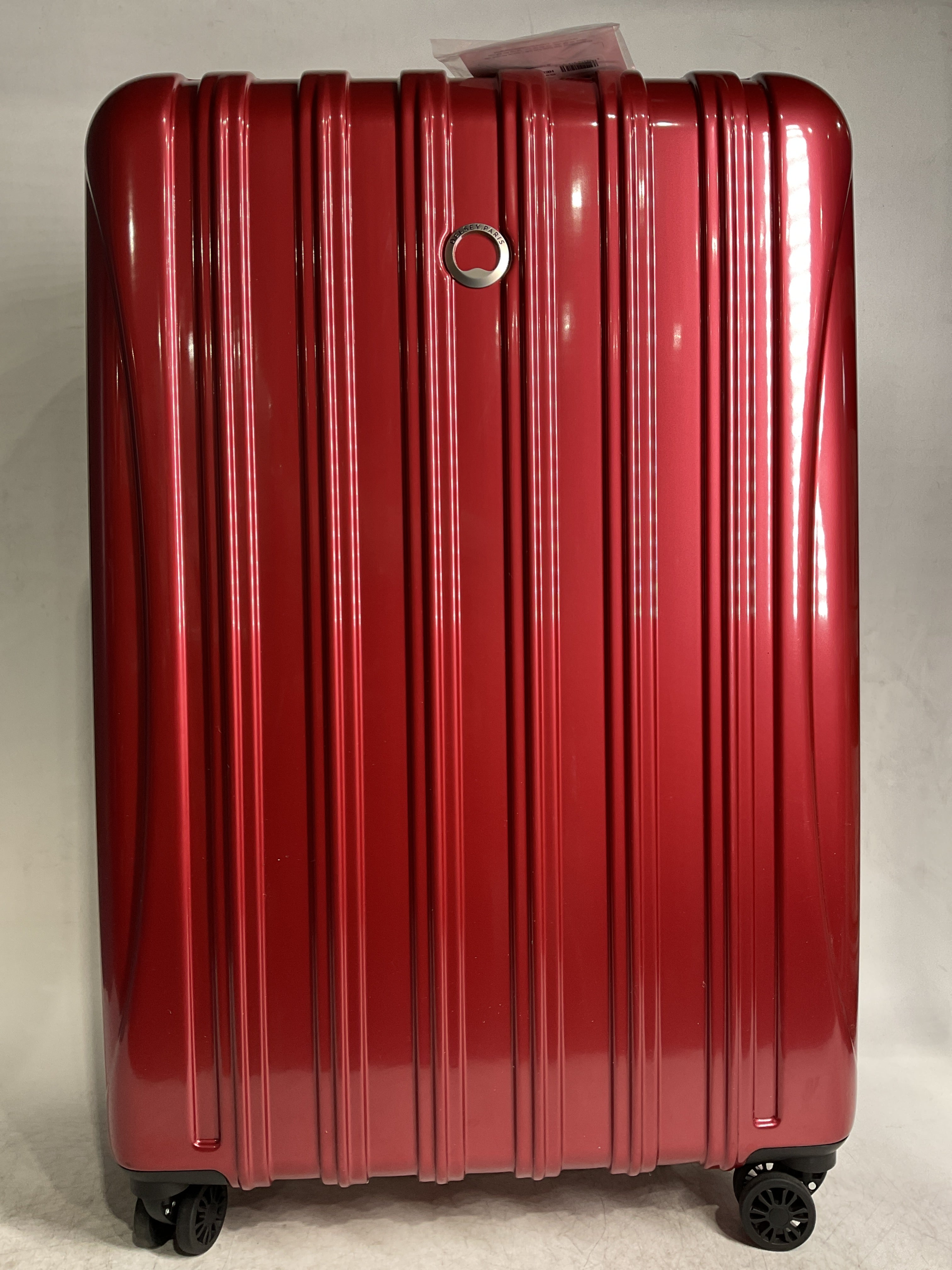 DELSEY Paris Helium Aero Hardside Expandable Luggage with Spinner Wheels ( Brick Red , Checked-Large 29 Inch ) Brick Red Checked Large 29 Inch U7
