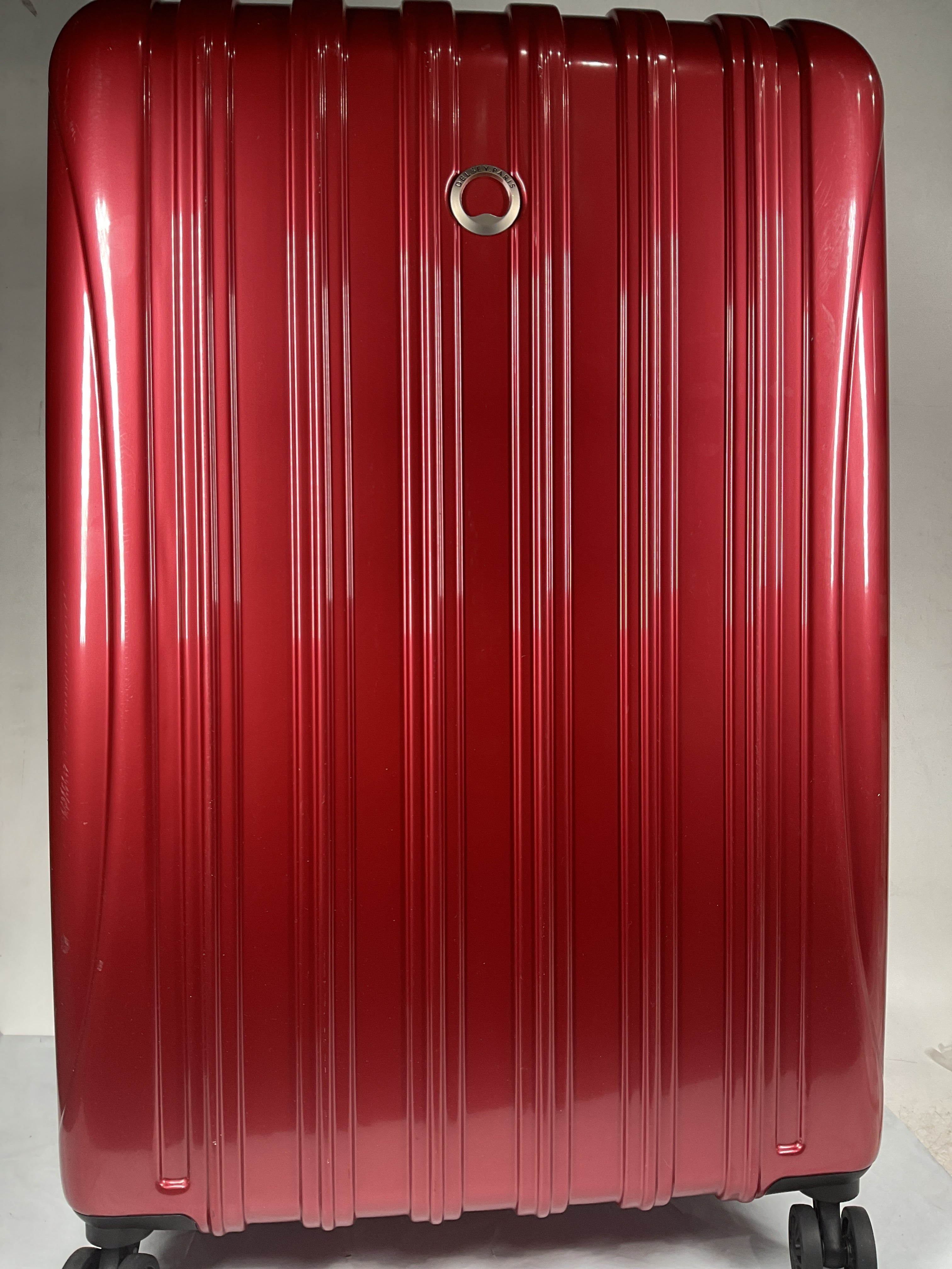 DELSEY Paris Helium Aero Hardside Expandable Luggage with Spinner Wheels ( Brick Red , Checked-Large 29 Inch ) Brick Red Checked Large 29 Inch U9