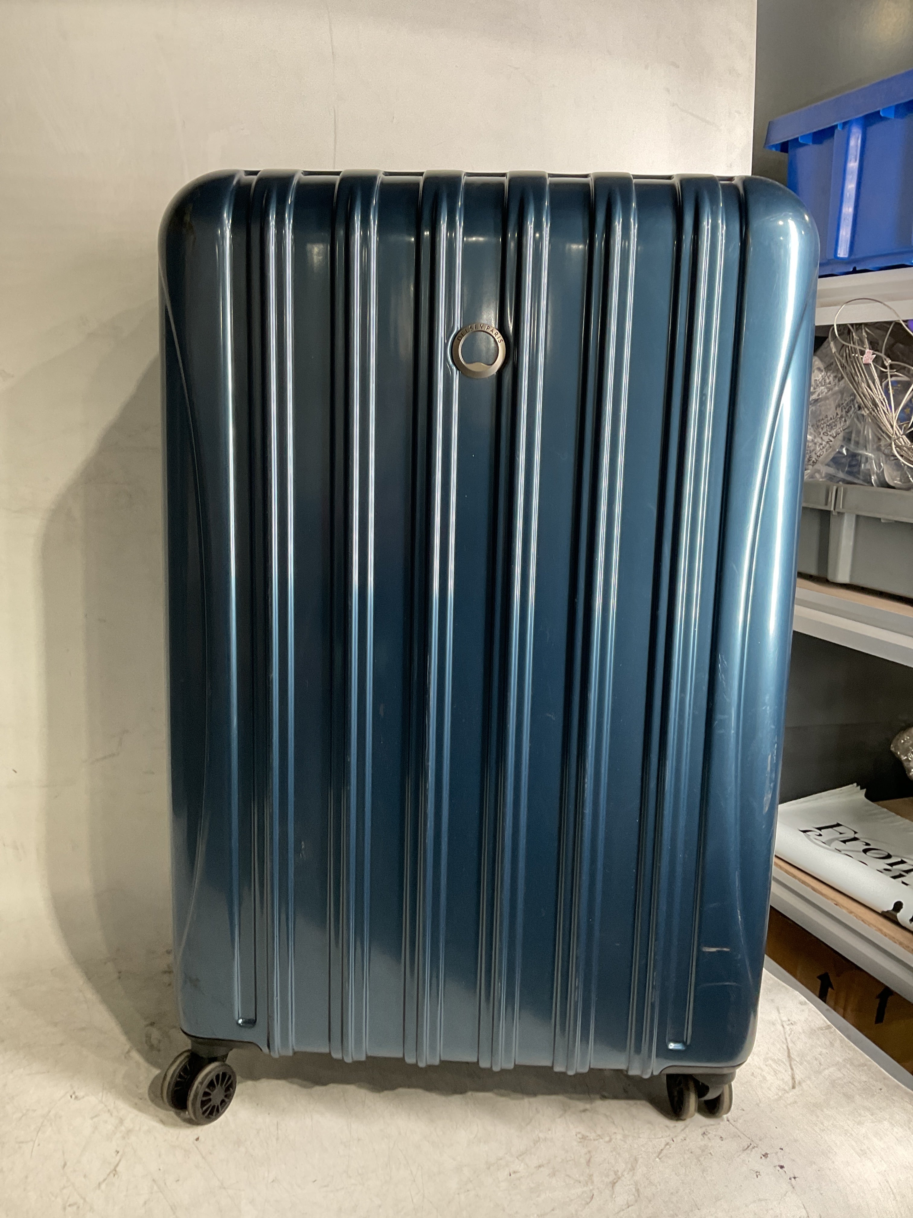 DELSEY Paris Helium Aero Hardside Expandable Luggage with Spinner Wheels ( Teal , Checked-Large 29 Inch ) Teal Checked Large 29 Inch U12