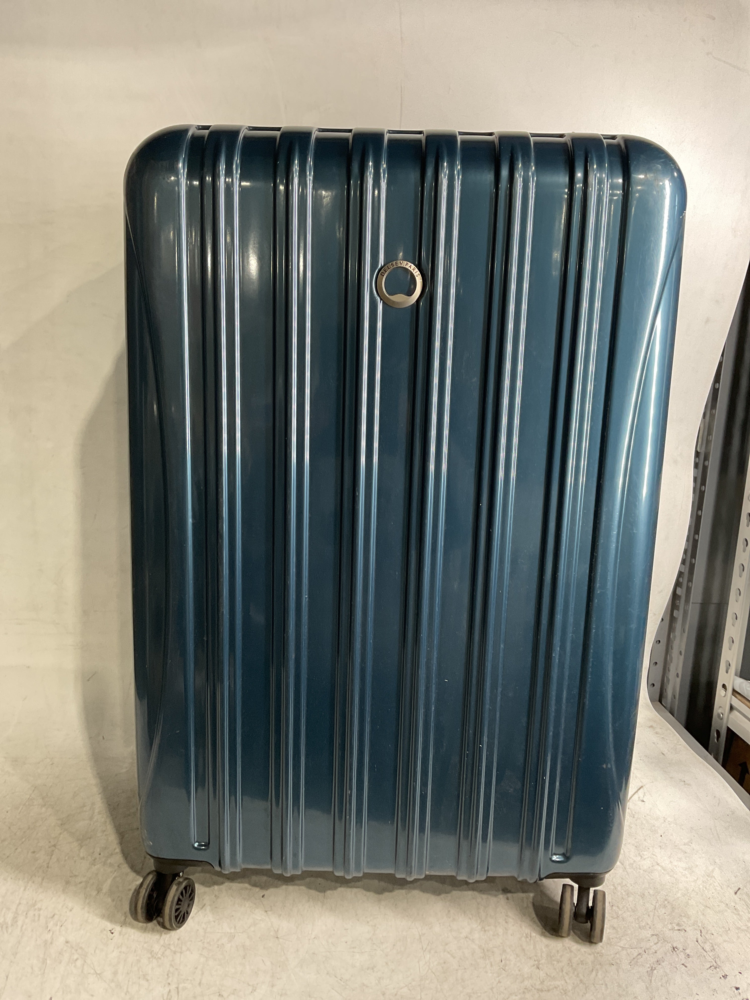 DELSEY Paris Helium Aero Hardside Expandable Luggage with Spinner Wheels ( Teal , Checked-Large 29 Inch ) Teal Checked Large 29 Inch U13